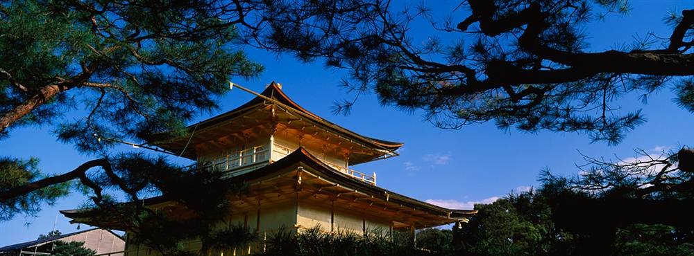 Peel & Stick Wall Mural - Kinkaku-ji Golden Temple Kyoto Japan (36x12 Inches) - Removable Self-Adhesive Wallpaper for Home Decor, Bedroom, Living Room, Office