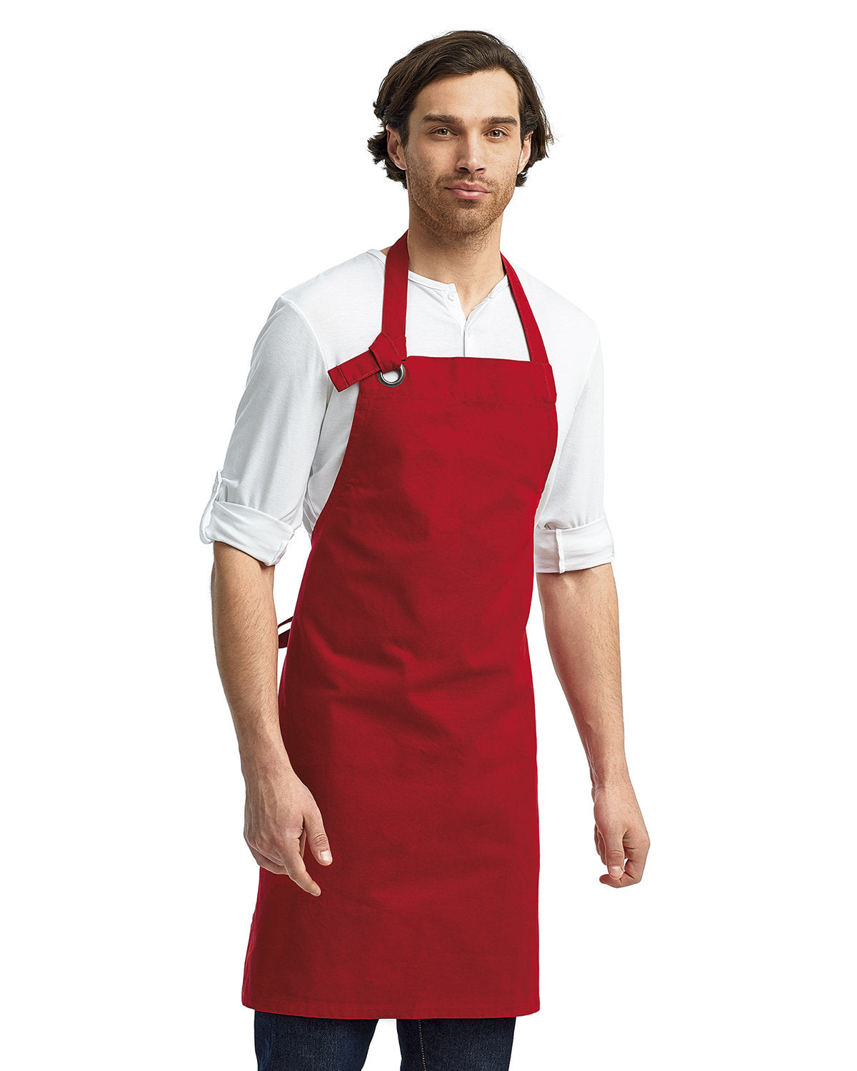 Reprime RP130 Heavy Duty Unisex Canvas Bib Apron - Durable Cotton Work Apron for Cooking, Grilling, Woodworking & DIY Projects