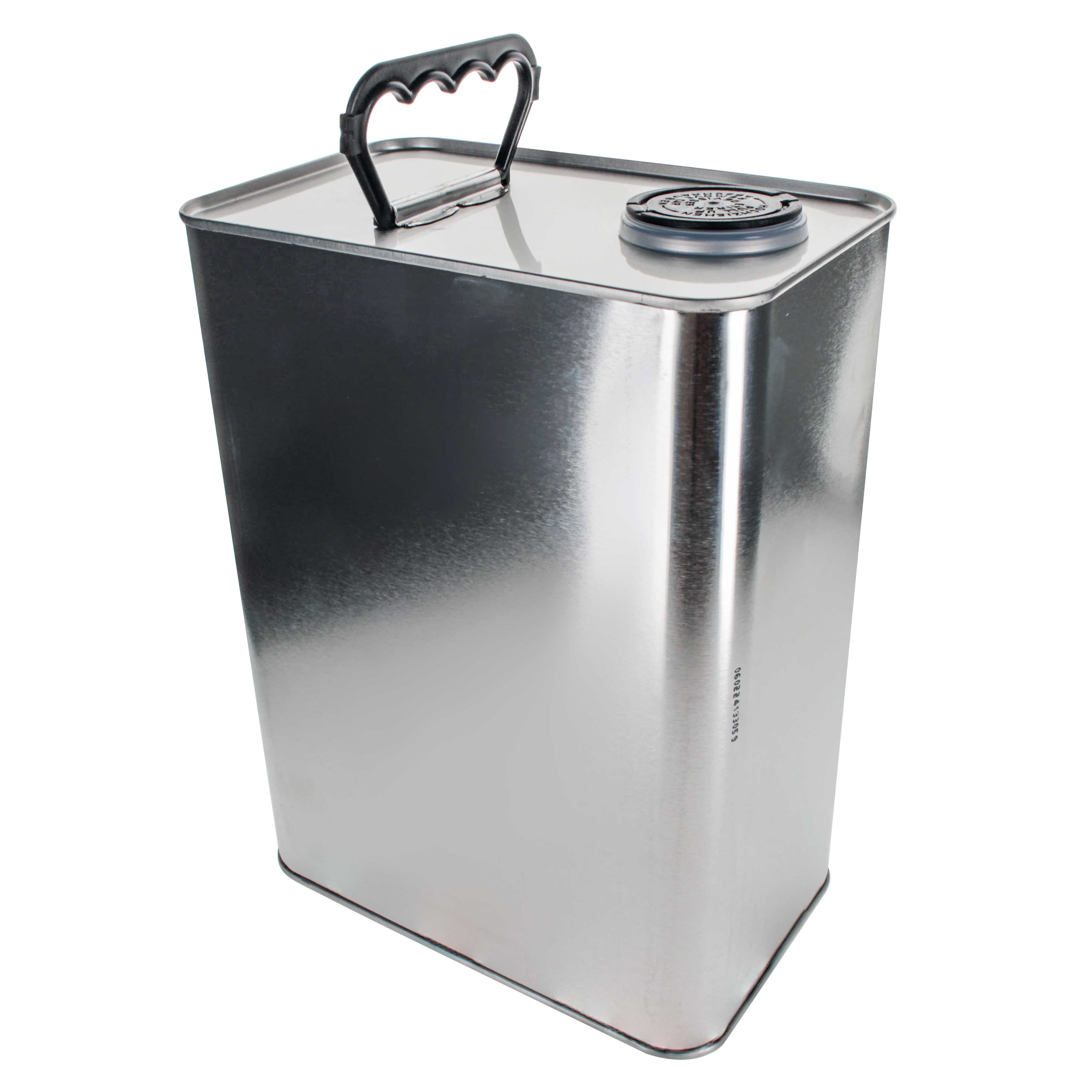 1 Gallon Empty F Style Metal Rectangular Solvent Can with Caps & Pull Up Spout - 128 fl oz Steel Paint Storage Container - Unlined Tin Can for Thinner, Automotive Coatings, Adhesives - Ideal for DIY Projects, Auto Shops & Industrial Use