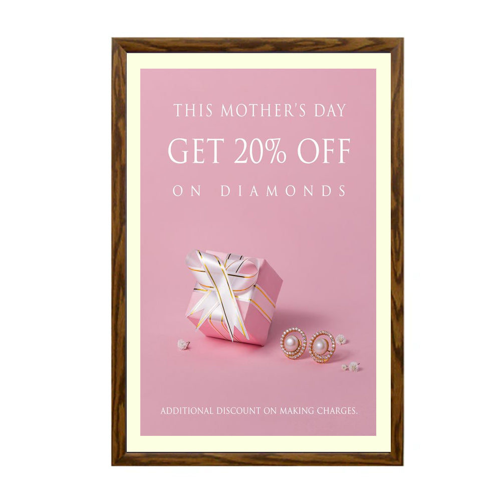 10x12 Designer Wood Snap Frames for Posters - 3 Wide Matboard Display - Perfect for Home Decor, Office Art & Gallery Exhibitions