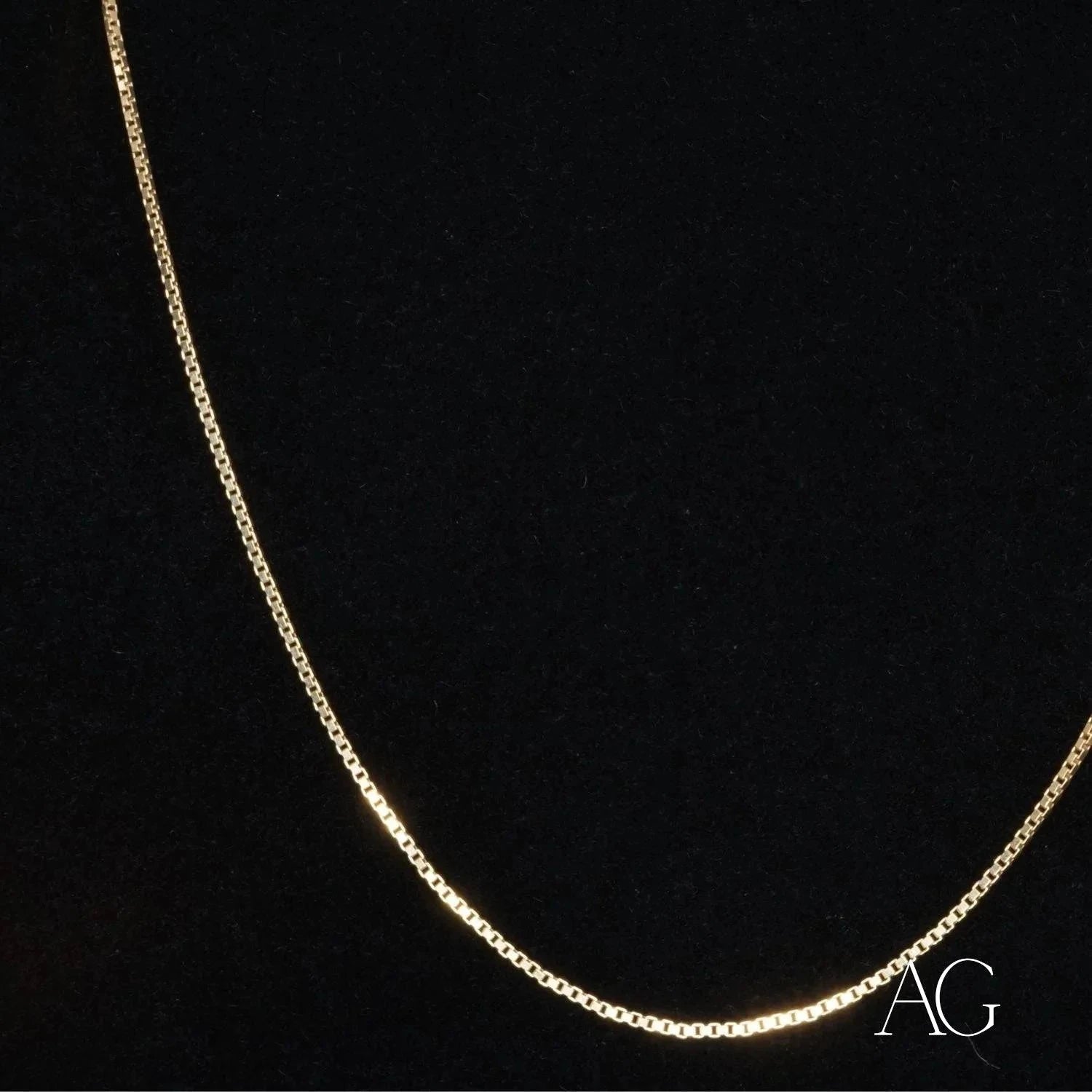 14K Gold Box Chain Necklace for Women - Elegant & Durable 14 Karat Solid Gold Jewelry - Perfect for Gifts, Parties & Everyday Wear