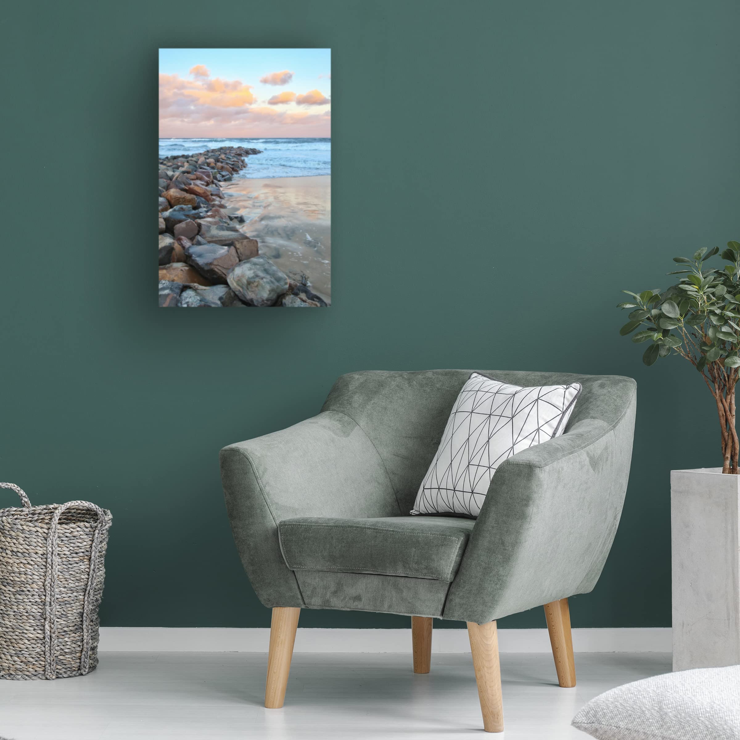 Trademark Fine Art 'Life is Better at the Beach 3' Canvas Wall Art Print by Beata Czyzowska Young - Coastal Decor for Living Room, Bedroom & Beach House