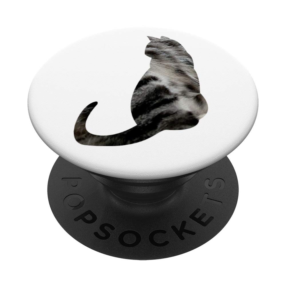 Adorable Tabby Cat Phone Stand - Cute White Holder for Cat Lovers - Perfect for Desk, Office & Home Decor