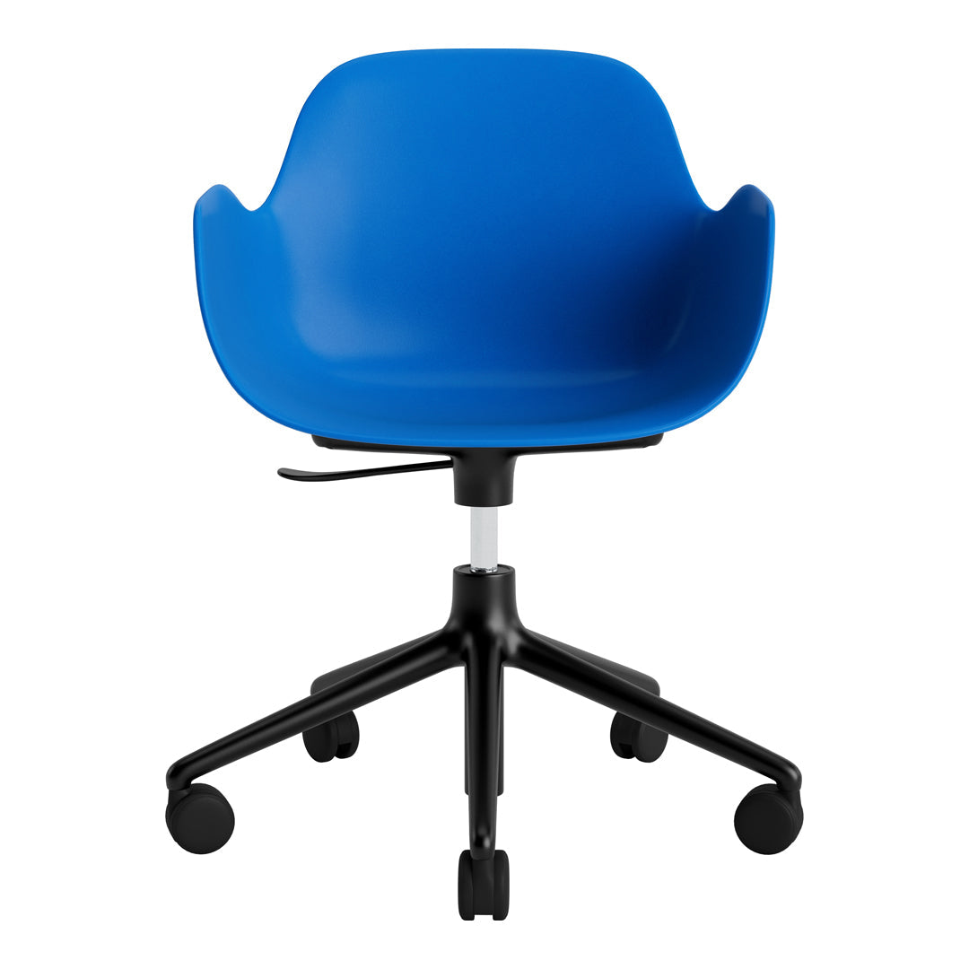 Modern Form Armchair with 5W Swivel Base & Gas Lift Mechanism - Ergonomic Office Chair for Home & Workspace Comfort