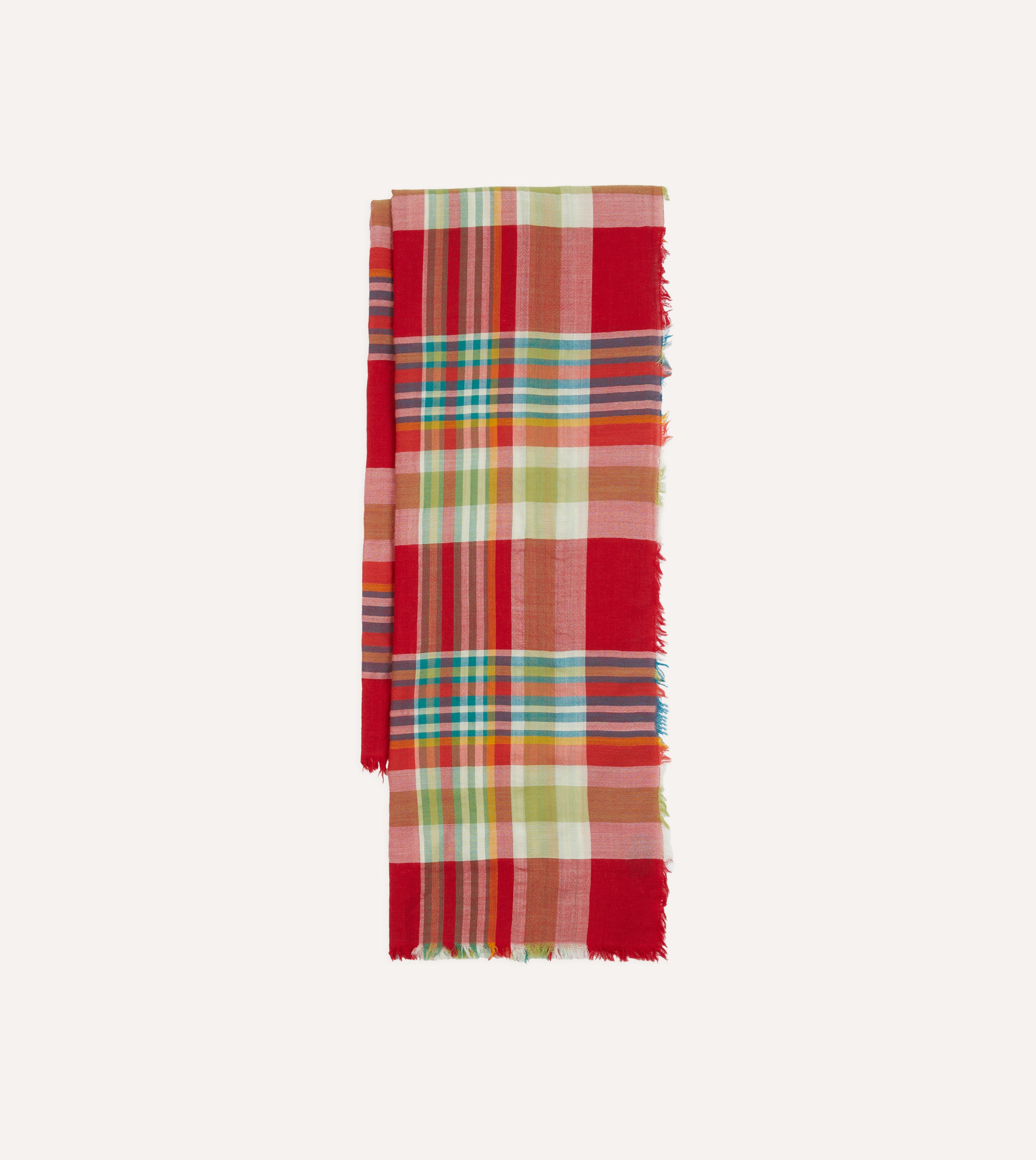 Red and Yellow Tartan Check Wool Scarf - Warm Plaid Winter Accessory for Men & Women - Perfect for Cold Weather, Outdoor Activities, and Fashion Styling