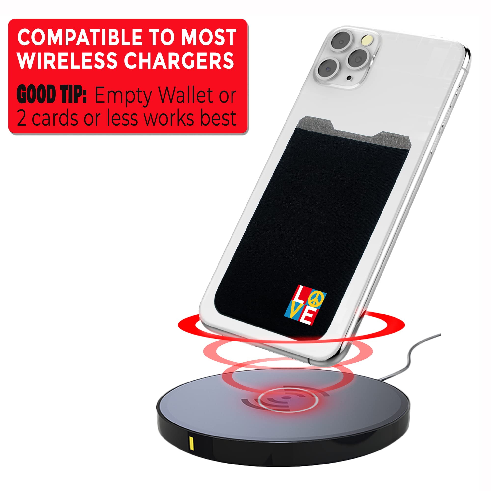 Gecko Stick-On Phone Wallet - Adhesive Lycra Card Holder for iPhone & Android - Slim Credit Card & Cash Pouch - Perfect for Gym, Running & Travel Accessories