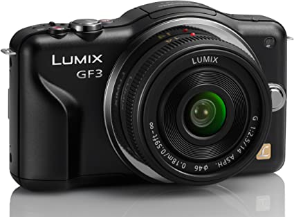 Panasonic Lumix DMC GF3 Mirrorless Digital Camera with 14mm f/2.5 Lens (Black) - Compact Travel & Vlogging Camera for Beginners