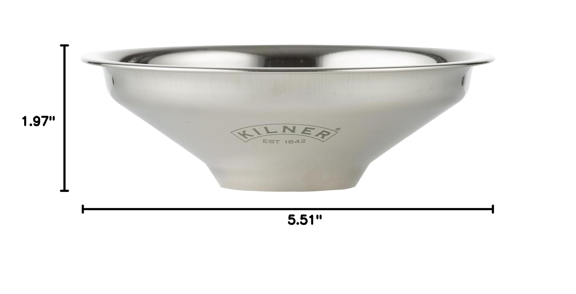 Kilner Stainless Steel Easy Fill Funnel for Jam Jars - Leakproof, Dishwasher Safe Kitchen Tool for Canning, Preserves & DIY Projects