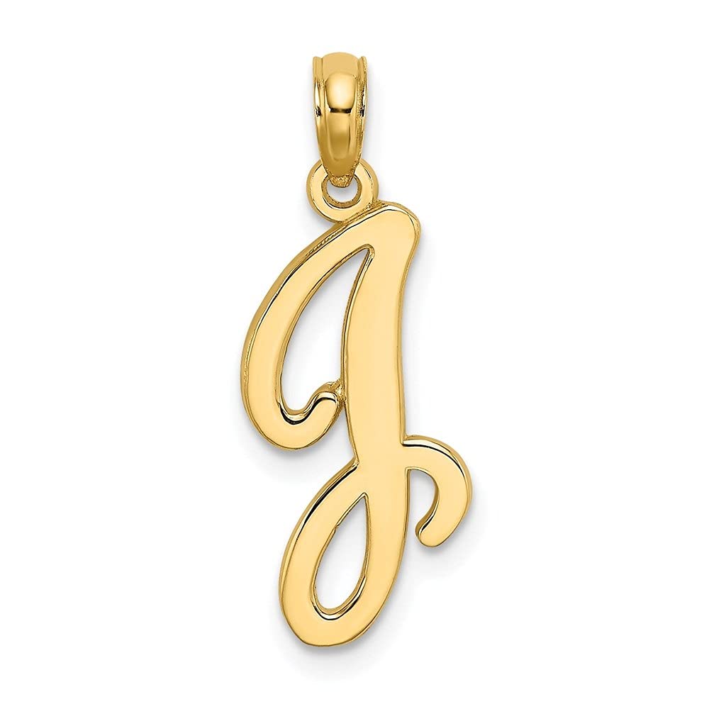14K Yellow Gold Script Letter Alphabet Initial Pendant Necklace for Women - Personalized Name Jewelry, Dainty Layering Chain, Gift for Her - Perfect for Birthdays, Anniversaries & Everyday Elegance