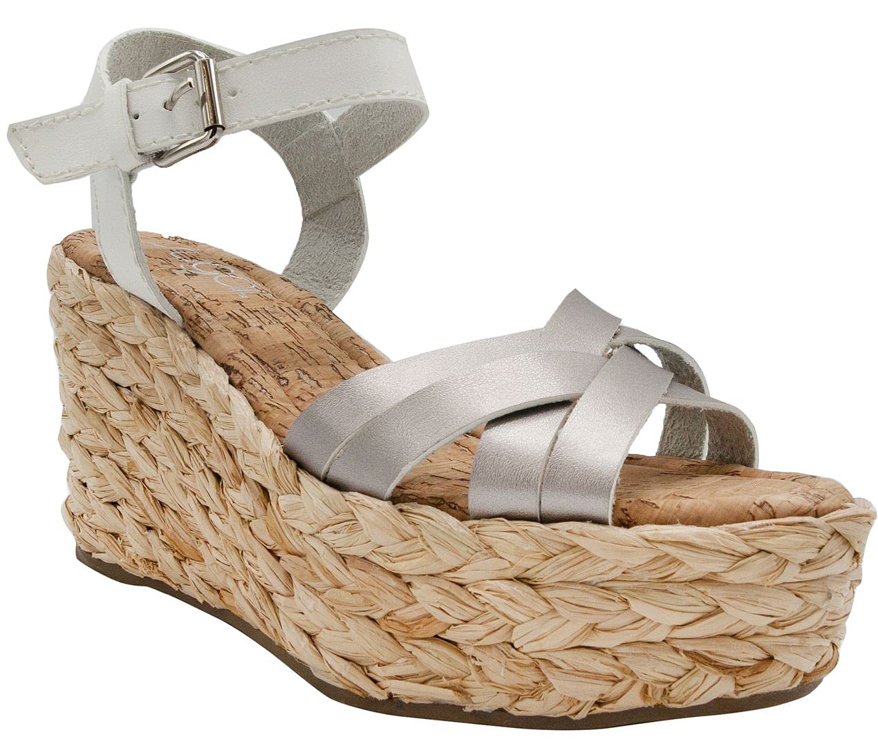 Women's Sugar Koko 3 Espadrille Platform Sandals with Cork Wedge - Comfortable Summer Beach Wedge Sandals for Women | Perfect for Vacation, Poolside, and Casual Outings