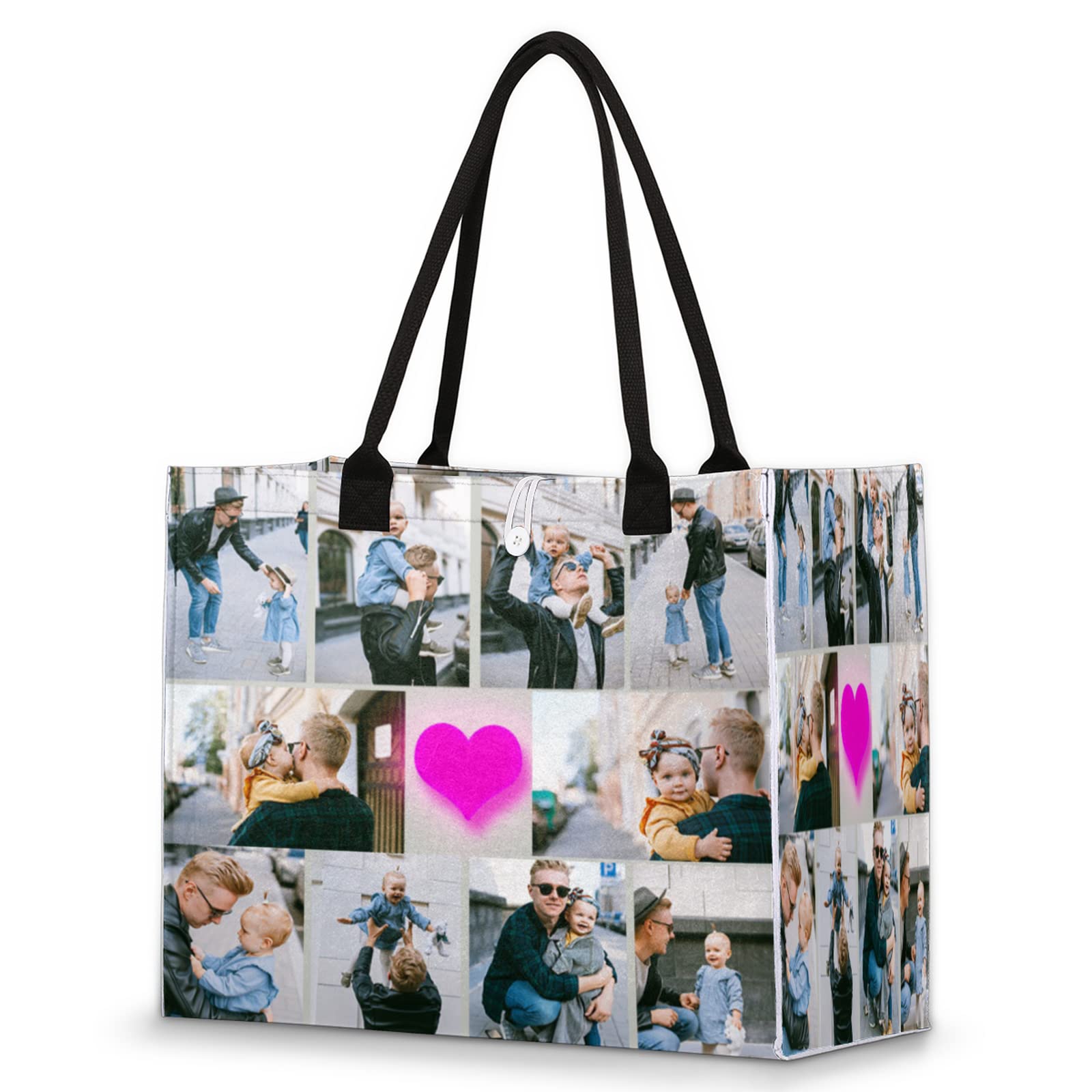 Custom Personalized Tote Bags for Women - Monogrammed Beach Bag with Pockets - Perfect for Shopping, Travel & Beach Day Essentials