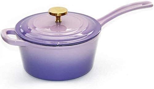 **Purple Ceramic Casserole Non-Stick Pan – Enameled Cast Iron Milk Pot, Baby Food Cookware & Noodle Pot | Safe for Stovetop, Oven & Serving | Perfect for Soups, Stews & Complementary Baby Meals**