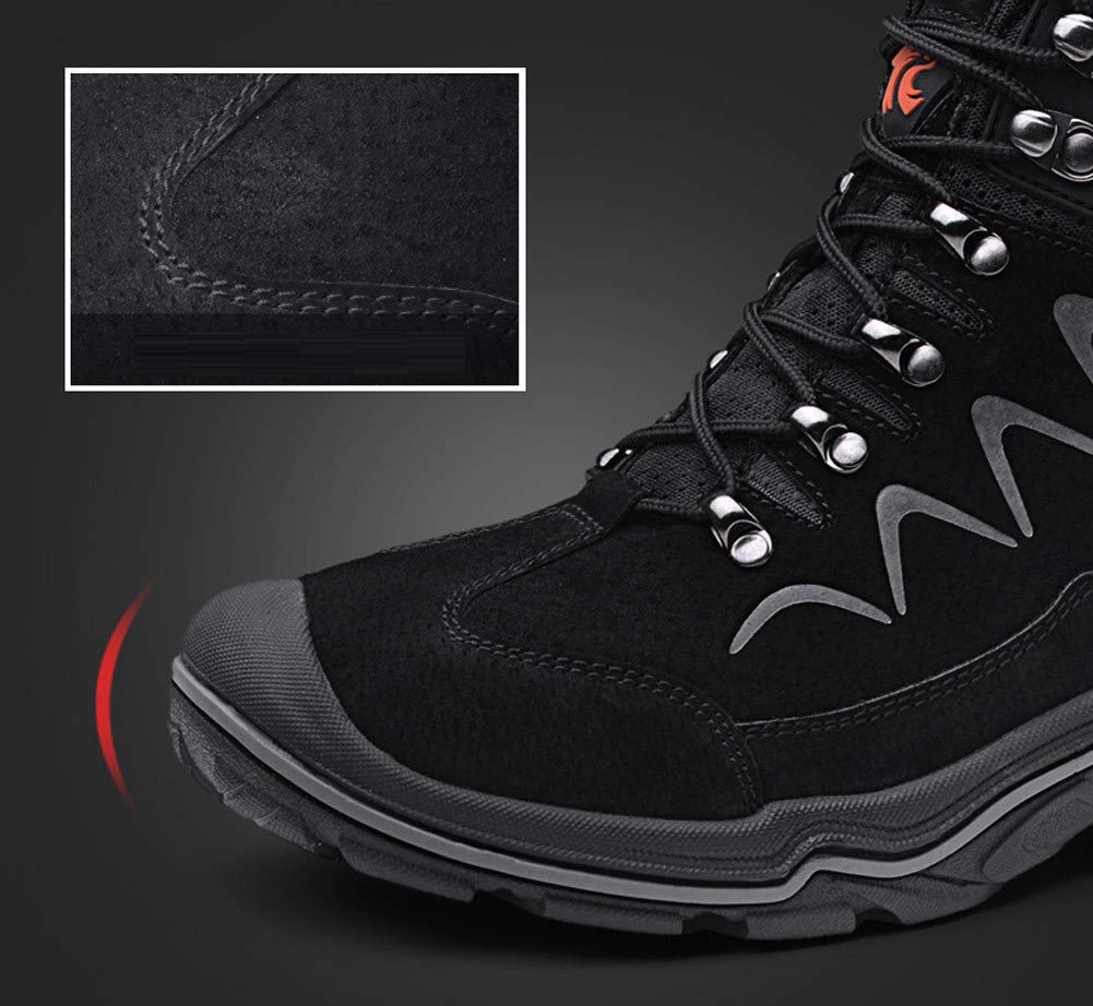 Men's High Top Sneakers - Winter Warm Climbing Hiking Shoes with Lace-Up Ankle Support | Waterproof Outdoor Boots for Trail Running, Snow Walking & Casual Wear