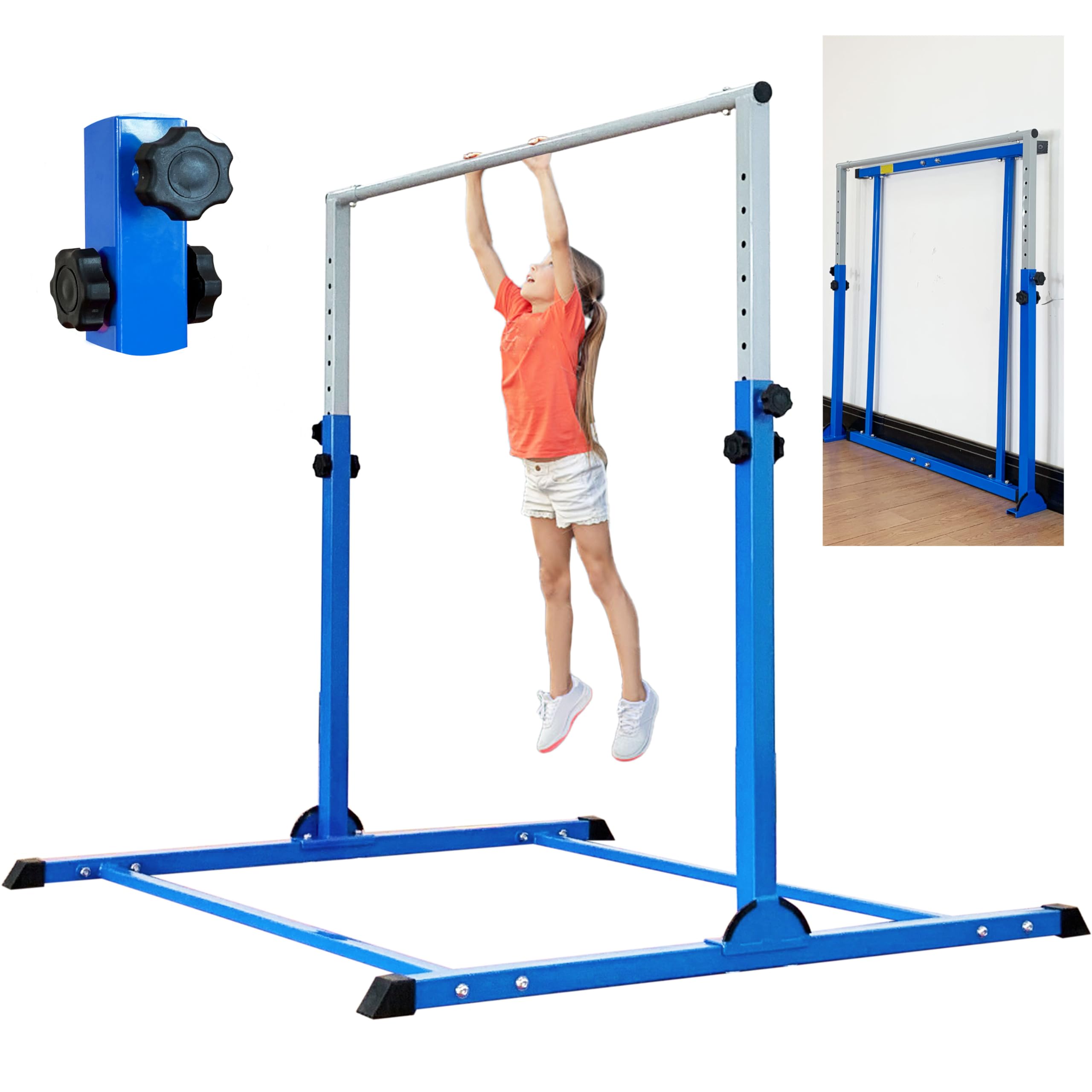 Kids Gymnastic Bar - Adjustable Kip Bar for Home & Club Training, Ages 3-15 | Perfect for Backyard Practice, Gymnastics Classes & Strength Training