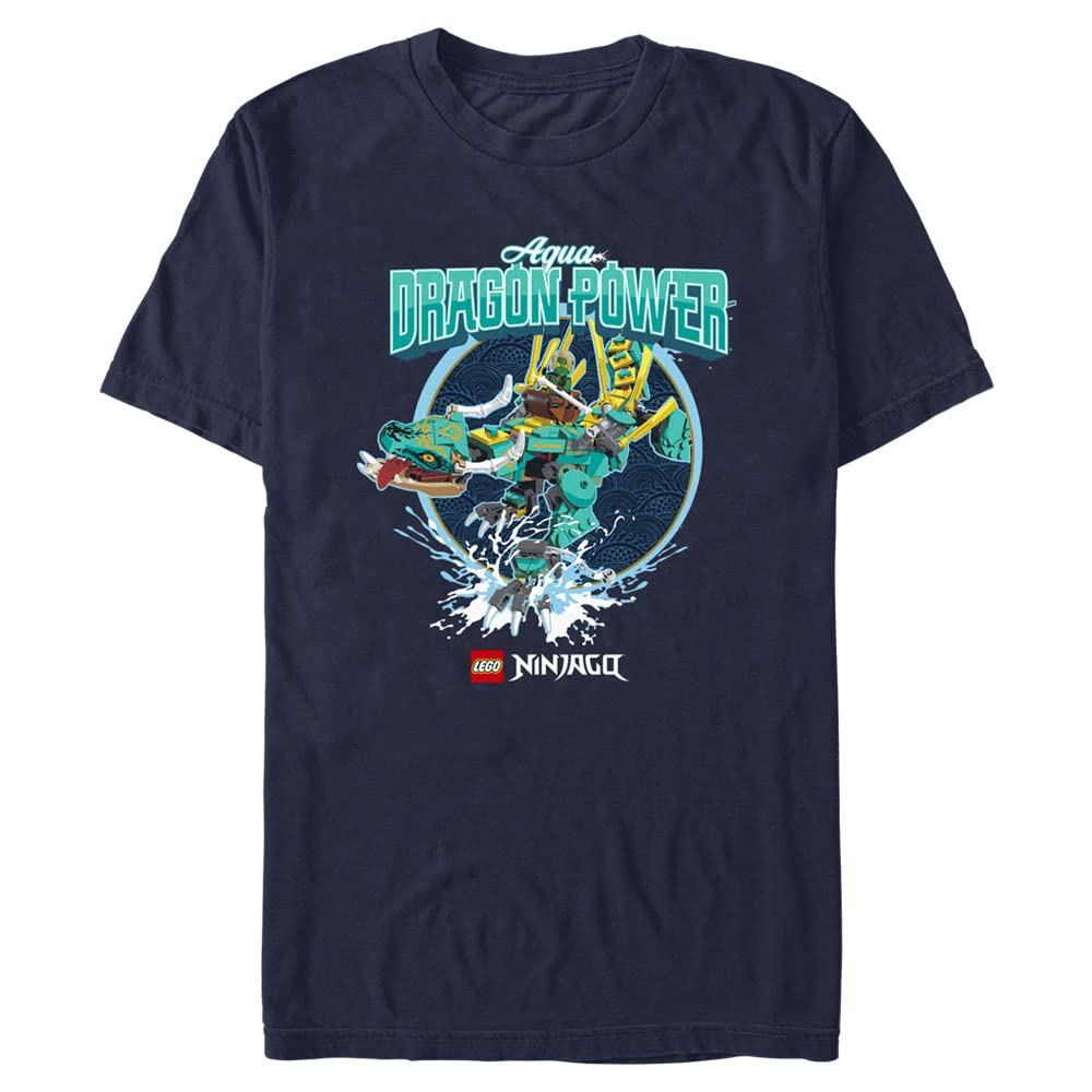 Lego Ninjago Aqua Dragon Power Men's Short Sleeve T-Shirt - Cool Graphic Tee for Fans, Casual Wear & Cosplay