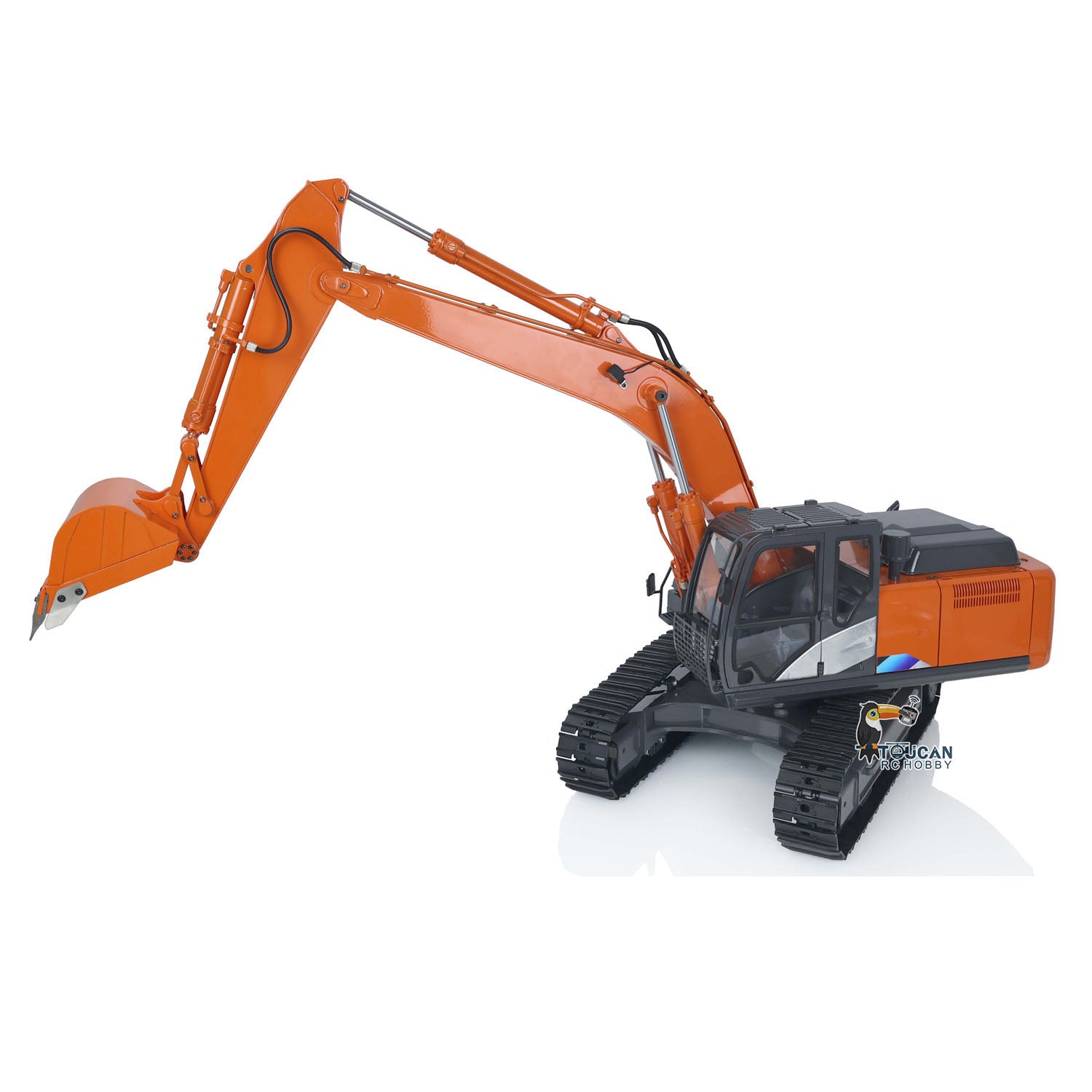 1/12 Scale DIM H2 ZX210 RC Hydraulic Excavator Toy - Metal Construction Vehicle with Remote Control, LED Light System & FS I6S Radio | Perfect for Kids Play, Construction Site Simulation & RC Hobby Enthusiasts