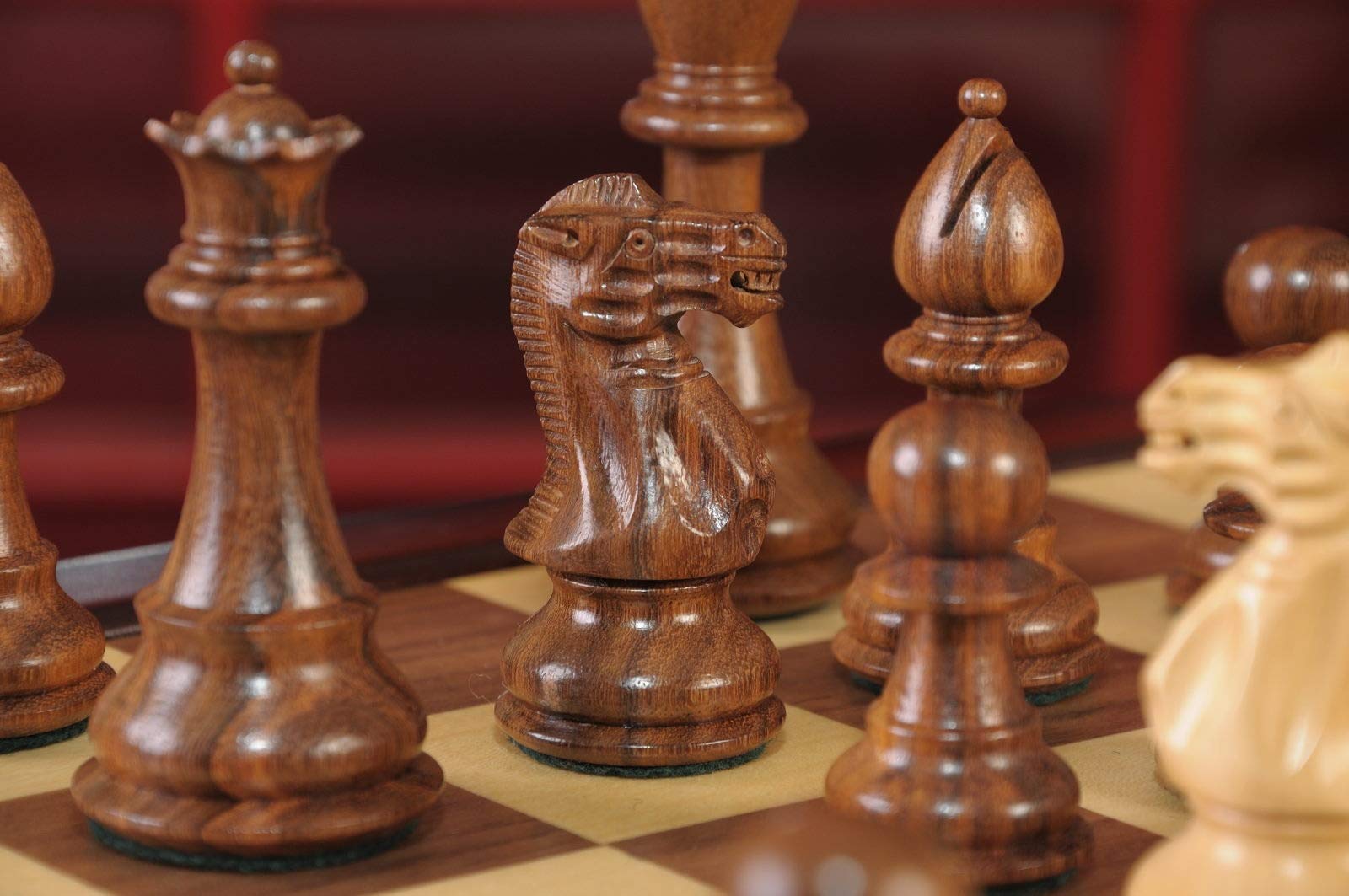 The House of Staunton Classic Series Library Chess Set with Drawer - Premium Wooden Chess Board & Pieces for Home, Office, and Library Decor