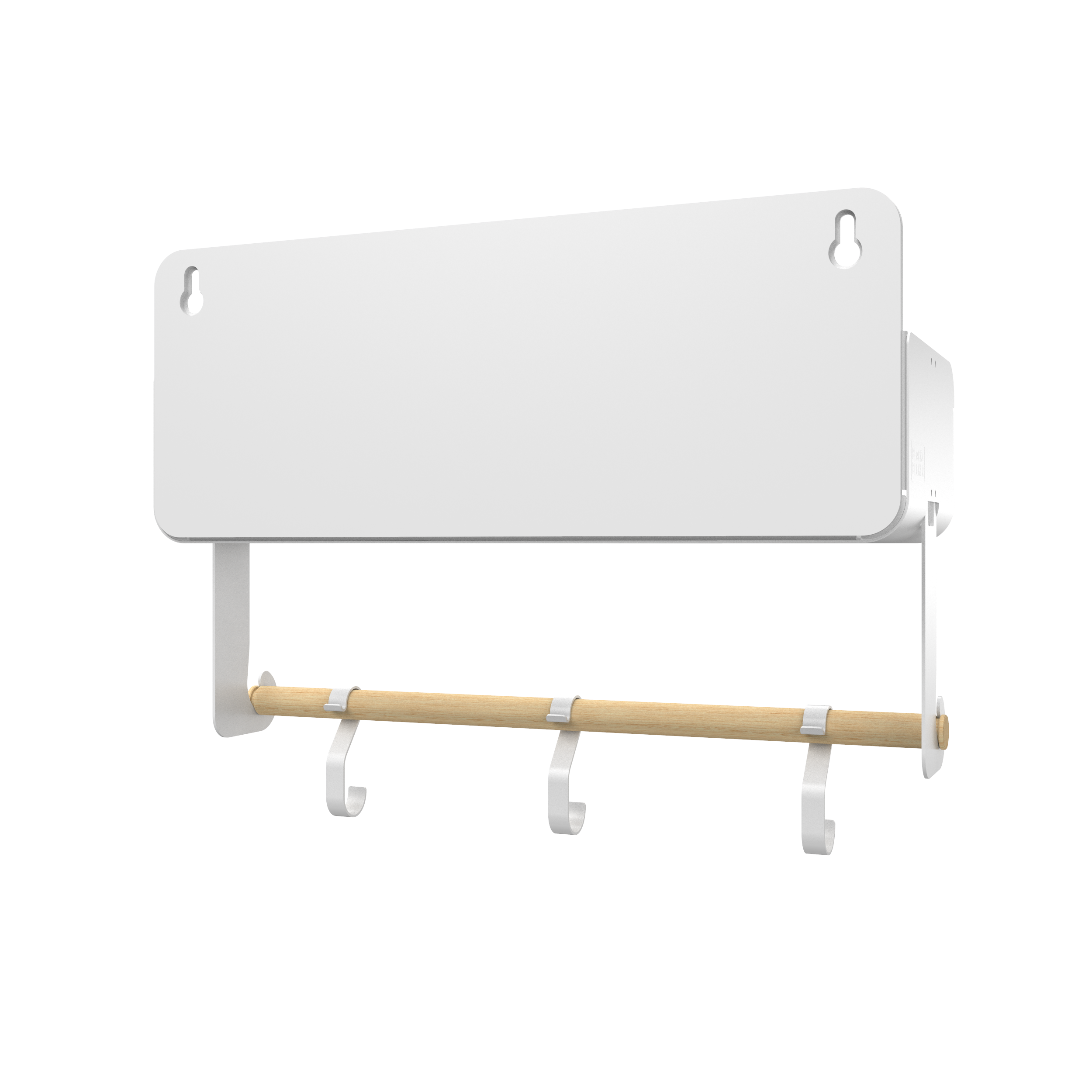 Magnetic Wall Shelf with Brackets - Space Saving Hanging Rack System for Kitchen, Bathroom, or Garage Storage