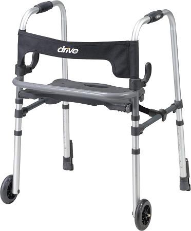 Clever Lite LS Rollator Walker with Seat & Push Down Brakes - Lightweight Mobility Aid for Seniors & Adults - Perfect for Indoor & Outdoor Use, Shopping & Travel