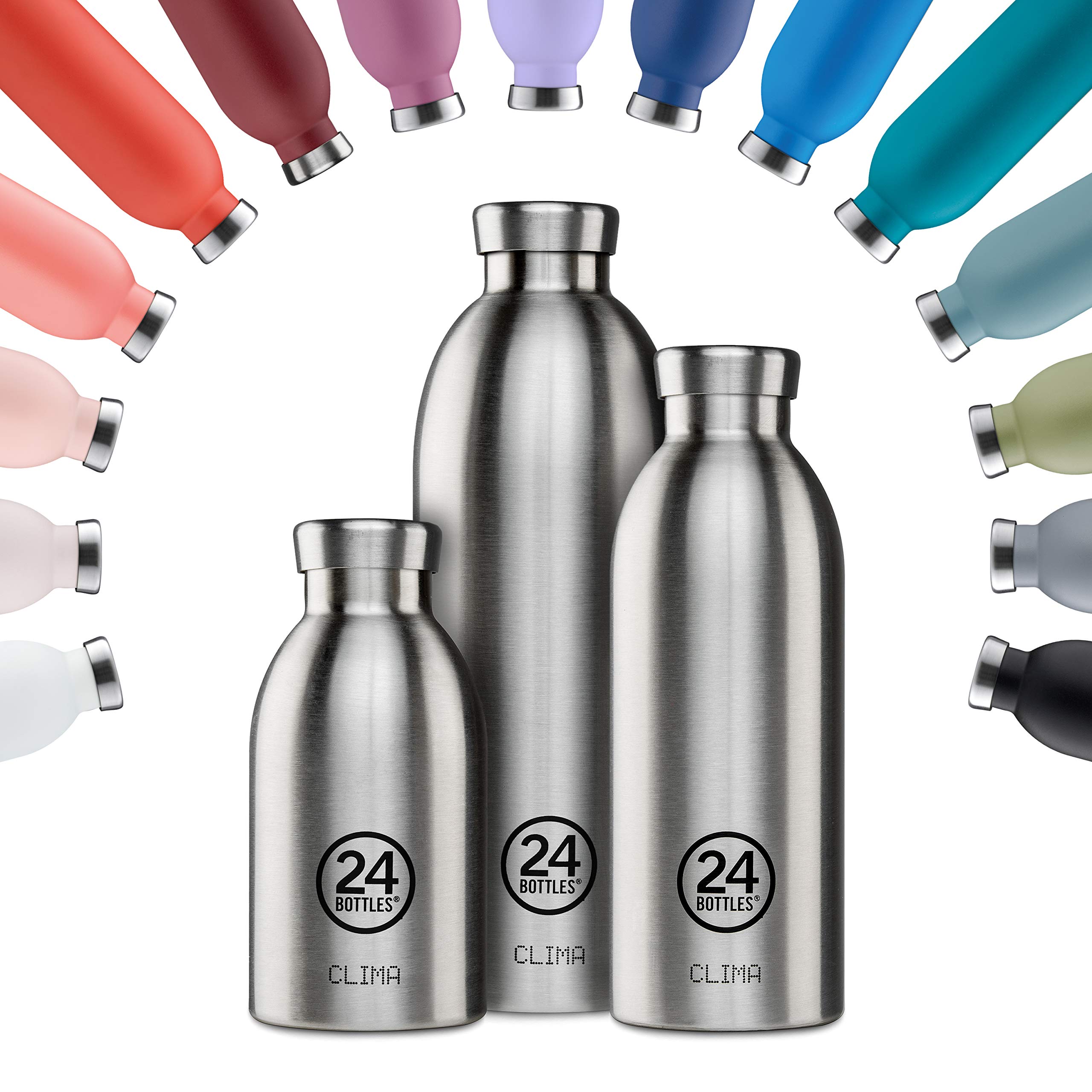 24Bottles Clima 850ml Stainless Steel Insulated Water Bottle - Leak Proof, BPA Free, Hot & Cold Beverage Thermos for Gym, Hiking, Office & Outdoor Activities