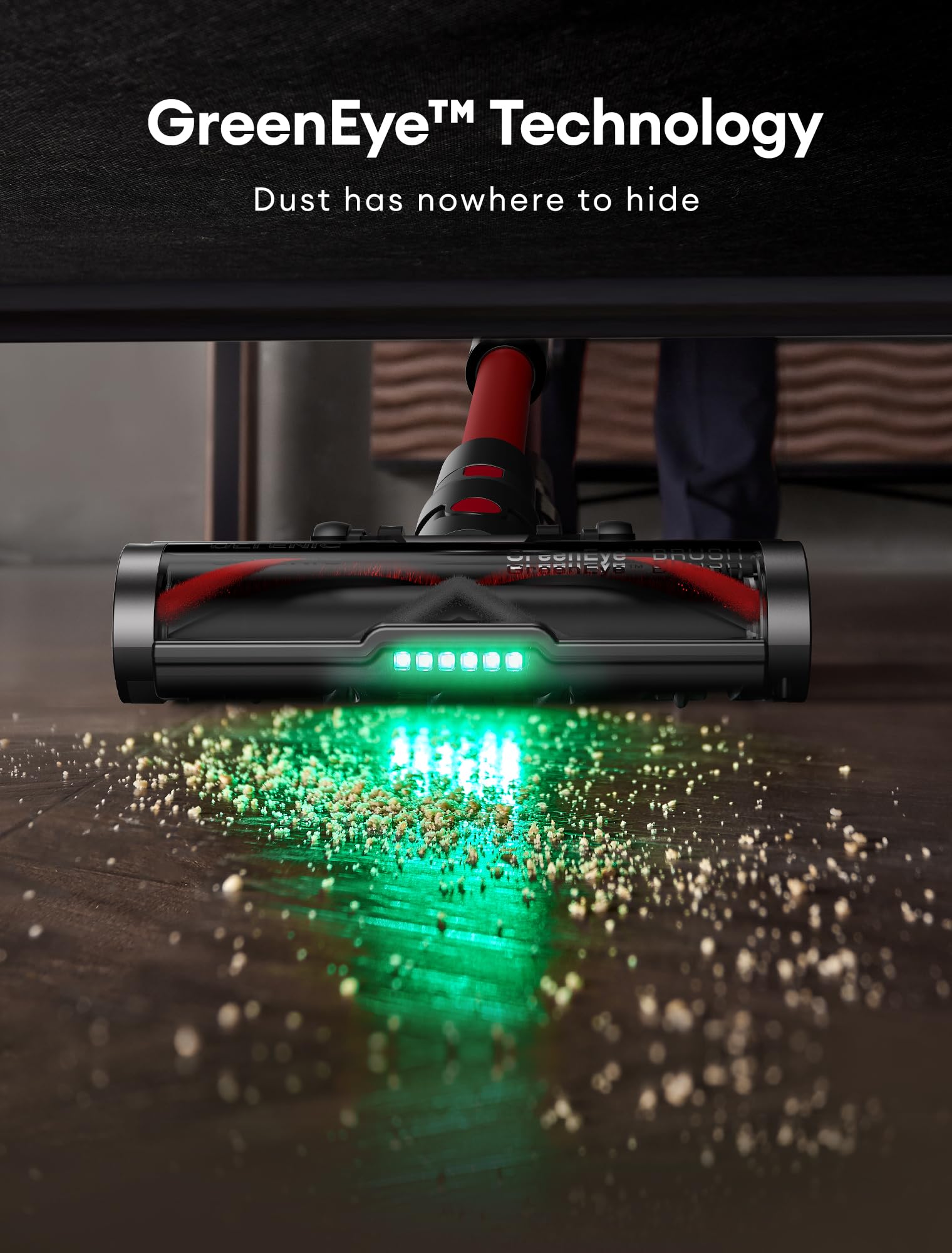 Ultenic U16 Cordless Stick Vacuum Cleaner - 550W/50Kpa Powerful Suction, 60 Min Runtime, 180° Bendable Wand & Anti-Tangle Brush - Lightweight Rechargeable Vacuum for Pet Hair, Carpet, Hard Floors - Perfect for Home Cleaning & Pet Owners