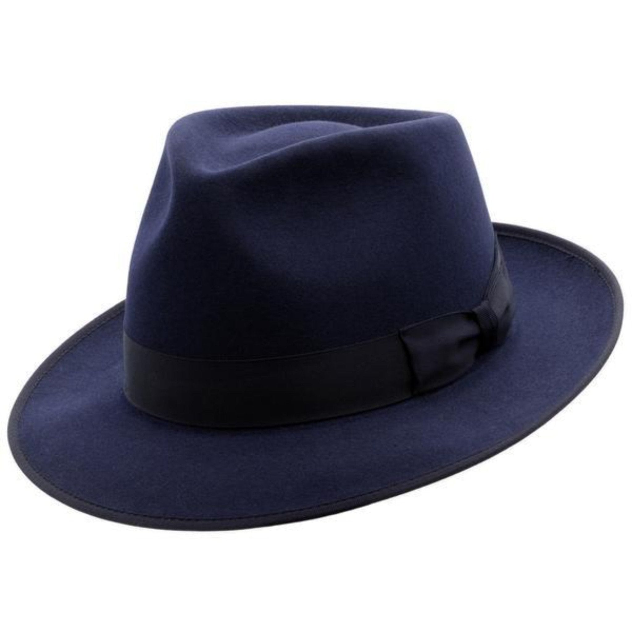 AKUBRA Stylemaster FEDERATION Navy Blue Wool Felt Outback Hat - Classic Australian Bush Hat for Men - Perfect for Outdoor Adventures, Country Wear & Fashion Statements