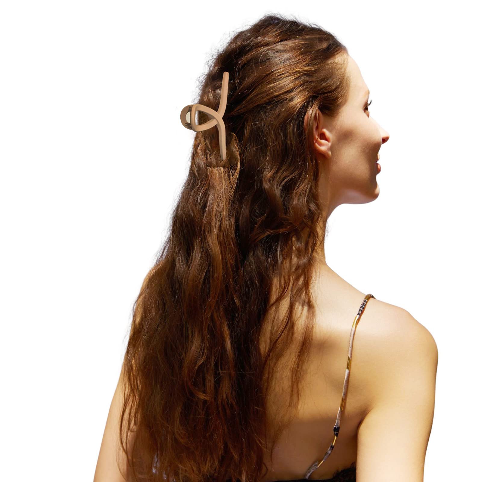 Nalodu Large 4.3 Inch Hair Claw Clips - Non-Slip Matte & Glossy Butterfly Clips for Women & Girls (5 Pack) | Perfect for Thin, Fine or Thick Hair | Great for Workouts, Office, School & Everyday Styling