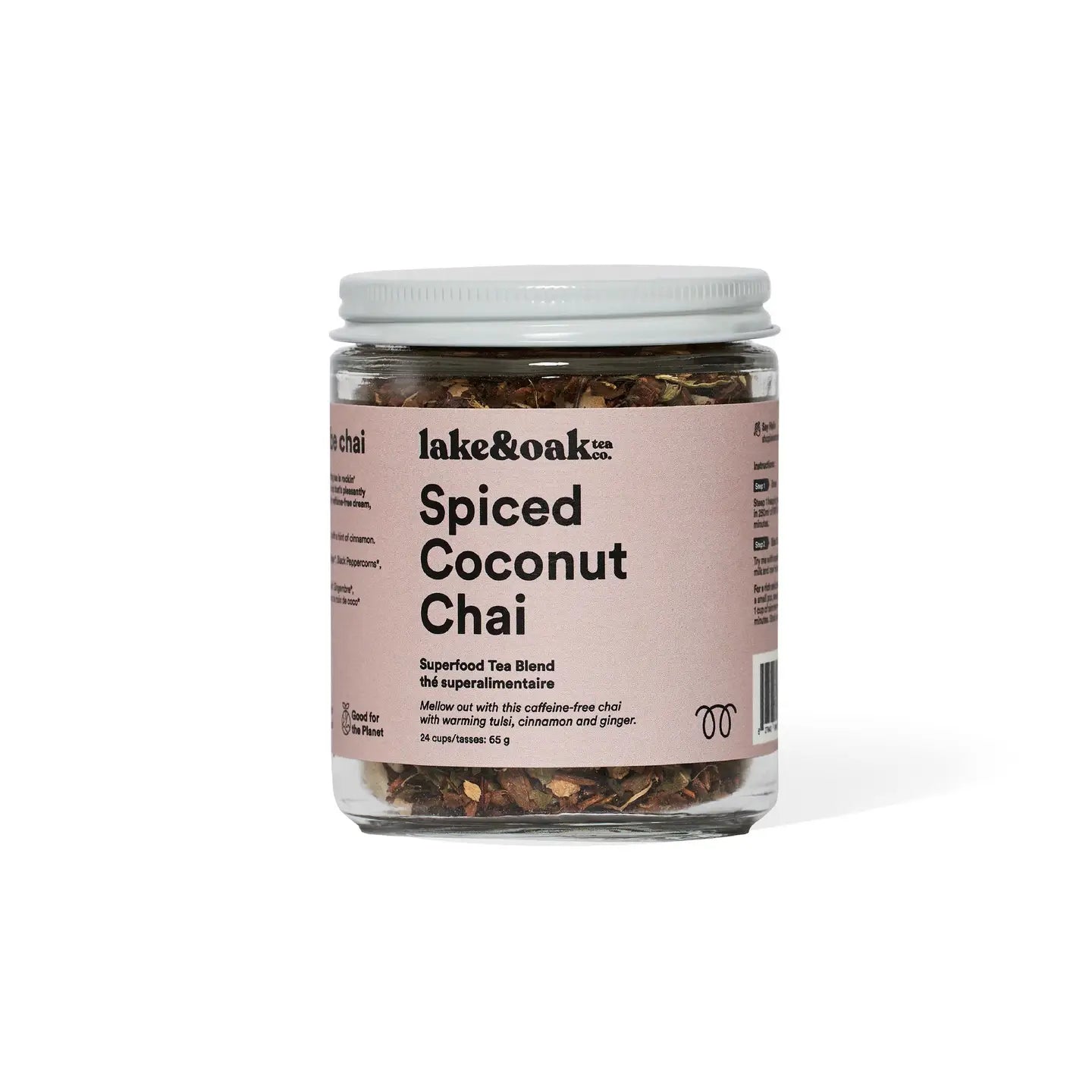 LAKE & OAK Spiced Coconut Chai Superfood Tea Blend - Organic Herbal Tea for Energy & Relaxation - Perfect for Morning Boost or Evening Wind Down
