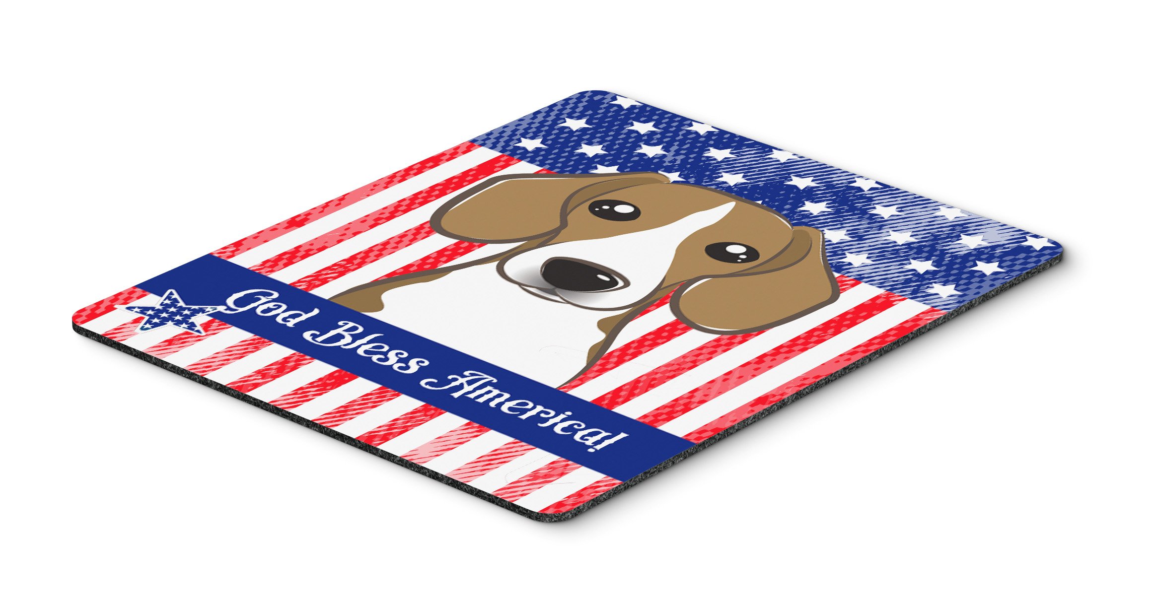 American Flag & Beagle Mouse Pad - Large Washable Non-Slip Desk Mat for Home Office, Gaming & Computer Work | Heat-Resistant Hot Pad & Trivet | USA Patriotic Decor