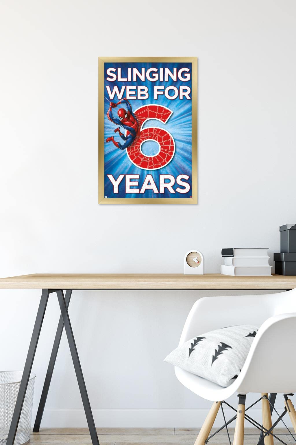 Marvel Spider-Man Happy 6th Birthday Wall Poster - 22.4