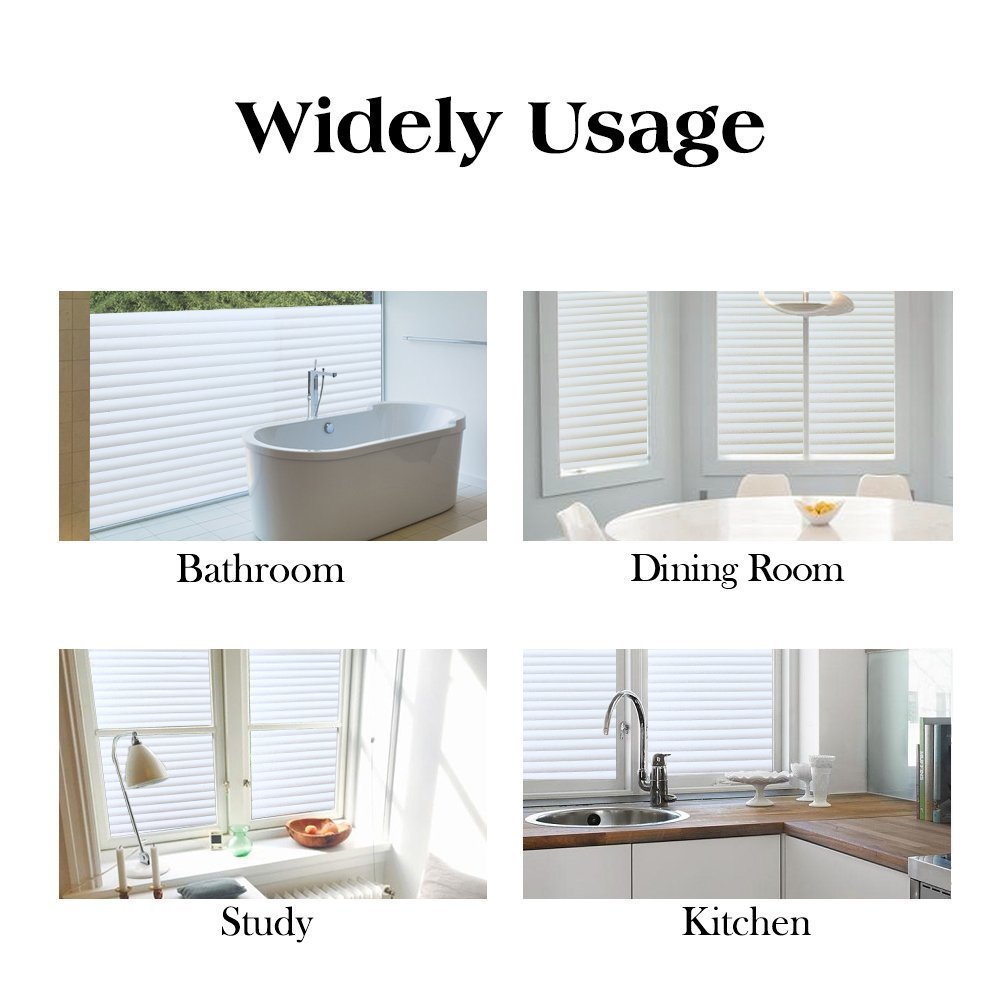 Stained Glass Window Film - Opaque Self-Adhesive Decorative Privacy Sticker for Bathroom, Living Room & Kitchen | Fits All Smooth Glass Surfaces 110x900cm (43x354inch) | Perfect for Home Decor, Office Privacy & Sun Protection