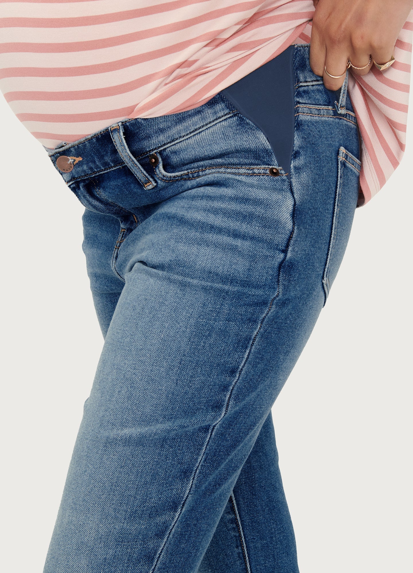 Best Stretchy Maternity Jeans for Pregnant Women - High Waist Comfortable Denim Pants for Everyday Wear - Perfect for Work, Casual Outfits & Pregnancy Photos