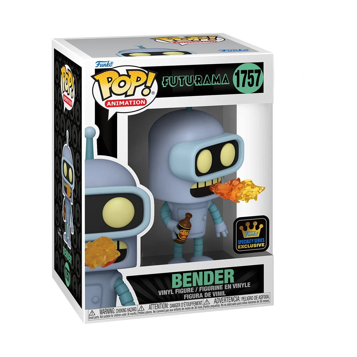 Futurama Bender Funko Pop! Vinyl Figure #1757 - Specialty Series Collectible Toy for Fans | Perfect for Display, Gifts, and Pop Culture Collections