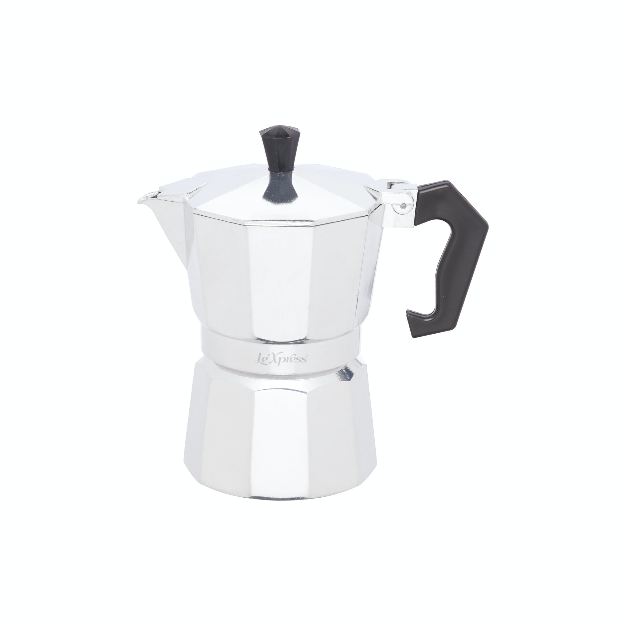 Le'Xpress Italian Style 3 Cup Stovetop Espresso Maker - Perfect for Home Coffee Brewing & Camping Trips