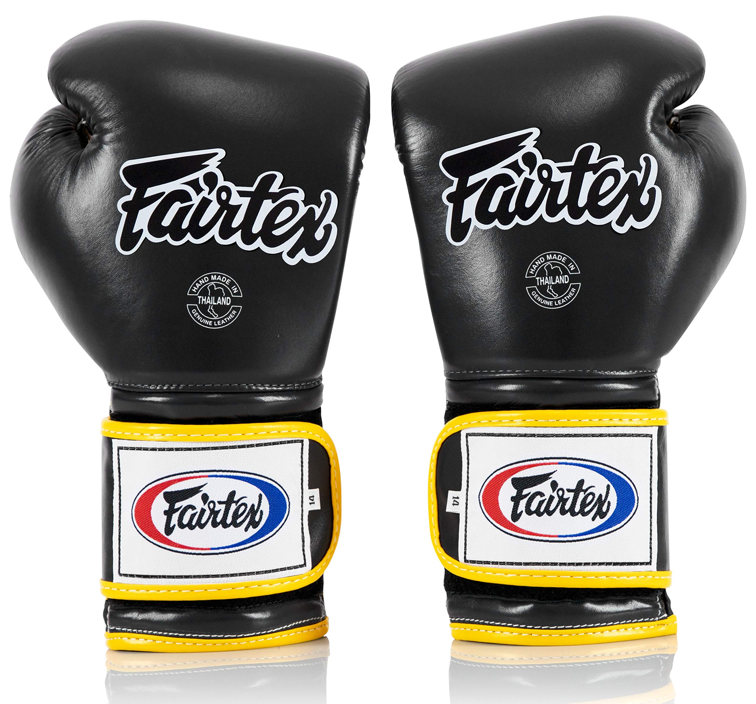 Fairtex BGV9 Muay Thai Boxing Gloves for Professionals & Trainers - Mexican Style MMA Gloves for Heavy Hitters | Lightweight Shock-Absorbent Martial Arts Training Gloves | Ideal for Sparring, Bag Work & Competition