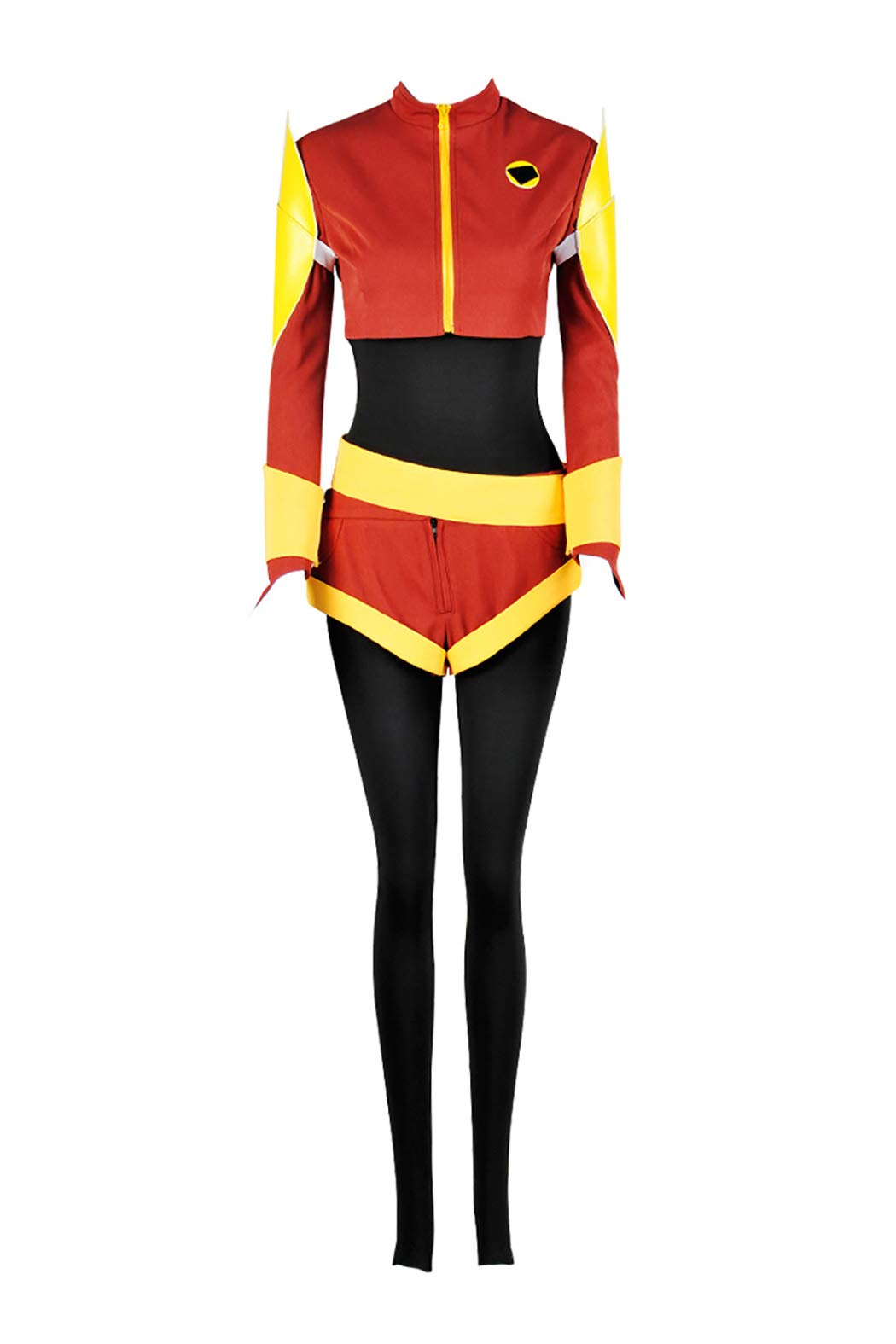 DEREN RWBY Cosplay Velvet Scarlatina Team Costume Jumpsuit Jacket Outfit - Perfect for Anime Conventions, Halloween Parties & Cosplay Events