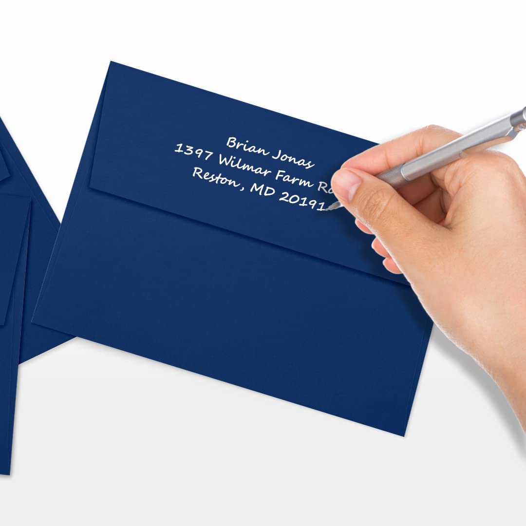 Premium LUXPAPER A7 Printable Invitation Envelopes (1000 Pack) - 80 lb. Navy Blue, 5.25