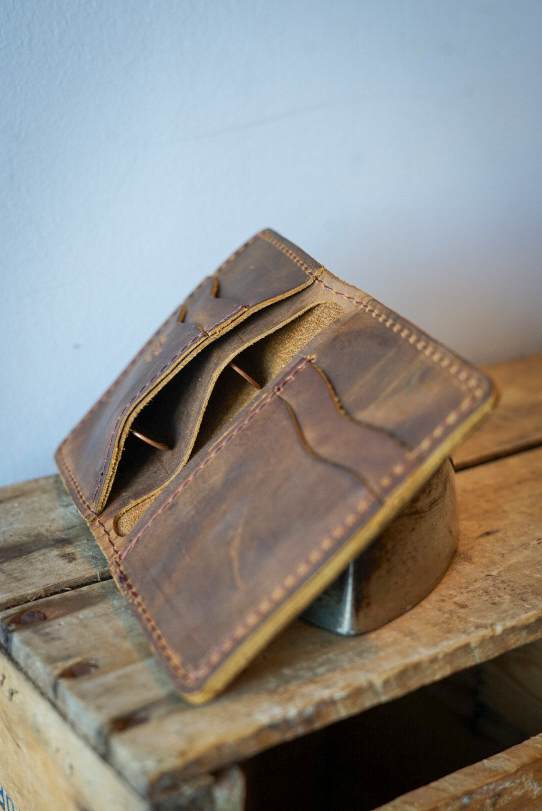 Mini Trucker Wallet - Slim RFID Blocking Leather Wallet for Men (Tobacco Brown) | Perfect for Travel, Business & Everyday Carry