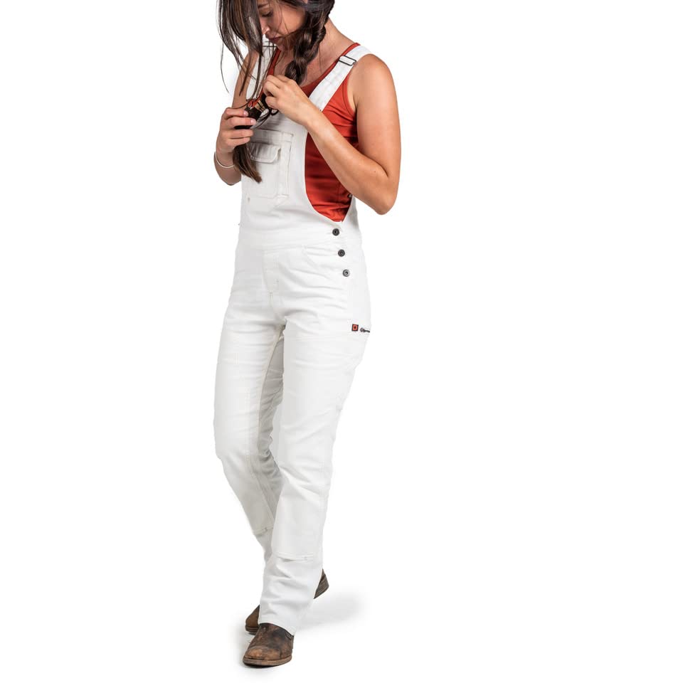 Dovetail Workwear Freshley Overalls - Women's Stretch Denim Cargo Pants with 13 Functional Pockets | Durable Cotton Overalls for Construction, Farming & Outdoor Work