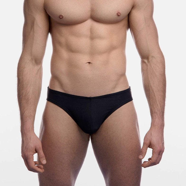PUMP! Water Cheeky Swim Brief Black - High Waisted Bikini Bottoms for Women, Sexy Swimwear for Beach & Pool Party