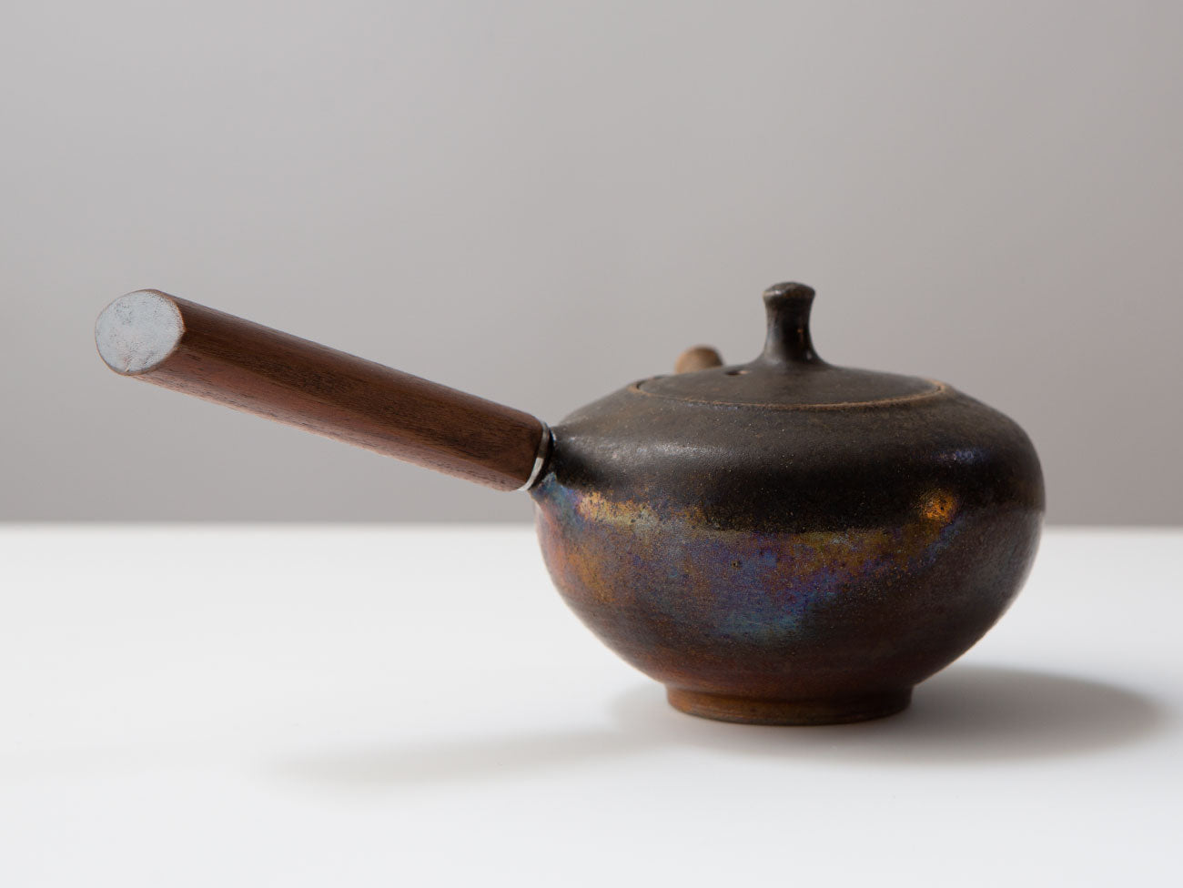 Premium Japanese Kyusu Teapot for Loose Leaf Tea - Handcrafted Persimmon Glaze Design - Perfect for Sencha, Gyokuro & Green Tea Ceremonies