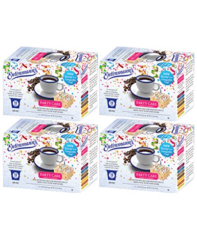 Entenmann's Party Cake Flavored K-Cup Coffee Pods for Keurig - 40 Count (4 Packs of 10) | Sweet Dessert Flavor for Breakfast, Office & Afternoon Tea Time