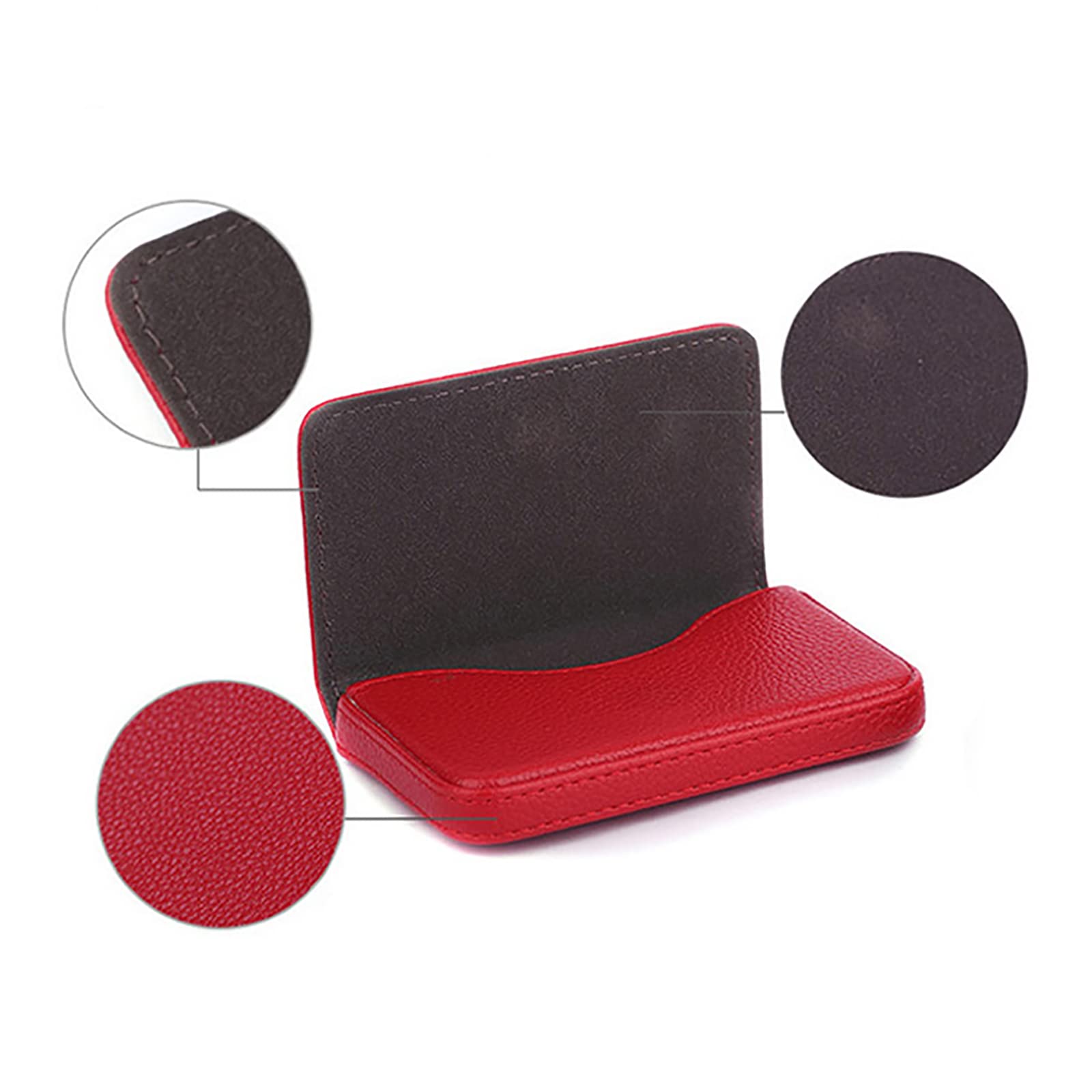 Premium PU Leather Business Card Holder for Men & Women - Elegant Name Card Case with Secure Storage - Perfect for Office, Networking & Professional Meetings