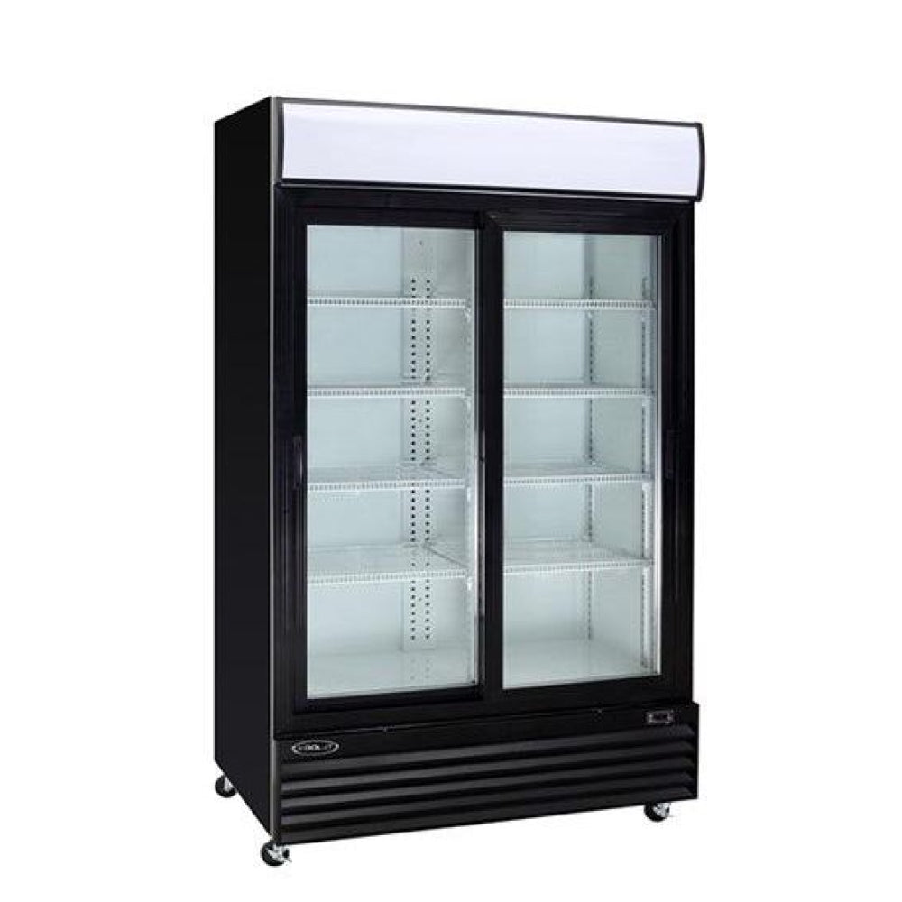 Kool It KSM 42 52 Glass Sliding 2 Door Commercial Cooler Merchandiser - Perfect for Convenience Stores, Supermarkets & Restaurant Refrigeration