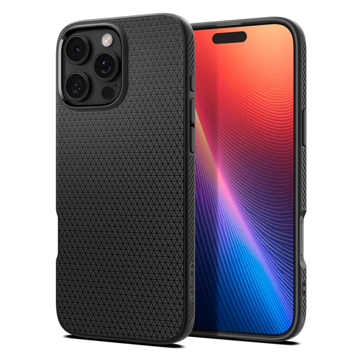 Spigen Liquid Air Armor Case for iPhone 16 Pro - Slim Protective Matte Black Cover | Perfect for Everyday Use, Travel & Outdoor Activities