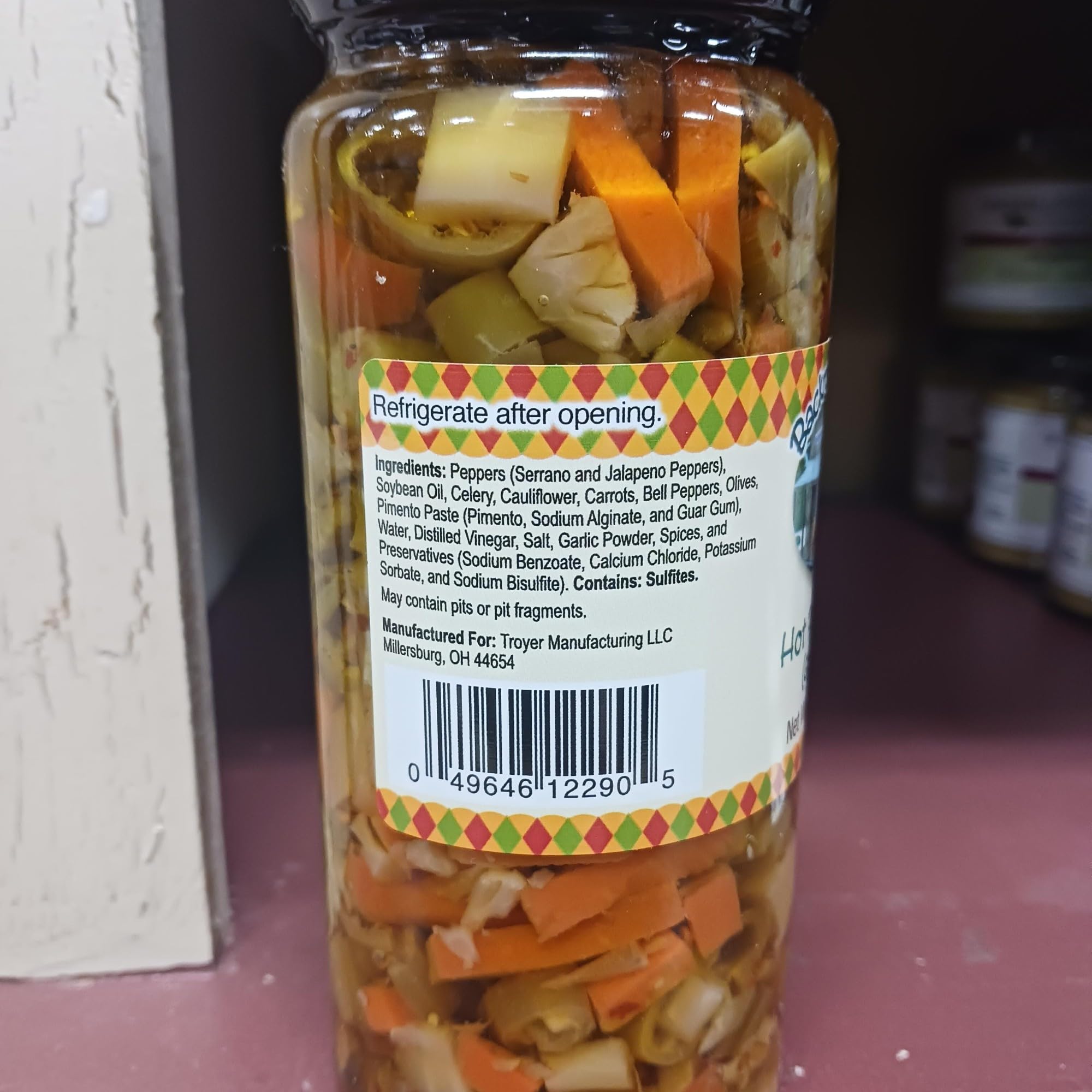 Backroad Country Hot Pepper Mix Condiment - Zesty & Spicy Flavor - 2 Jars - Perfect for BBQ, Burgers, Tacos & Pizza Topping