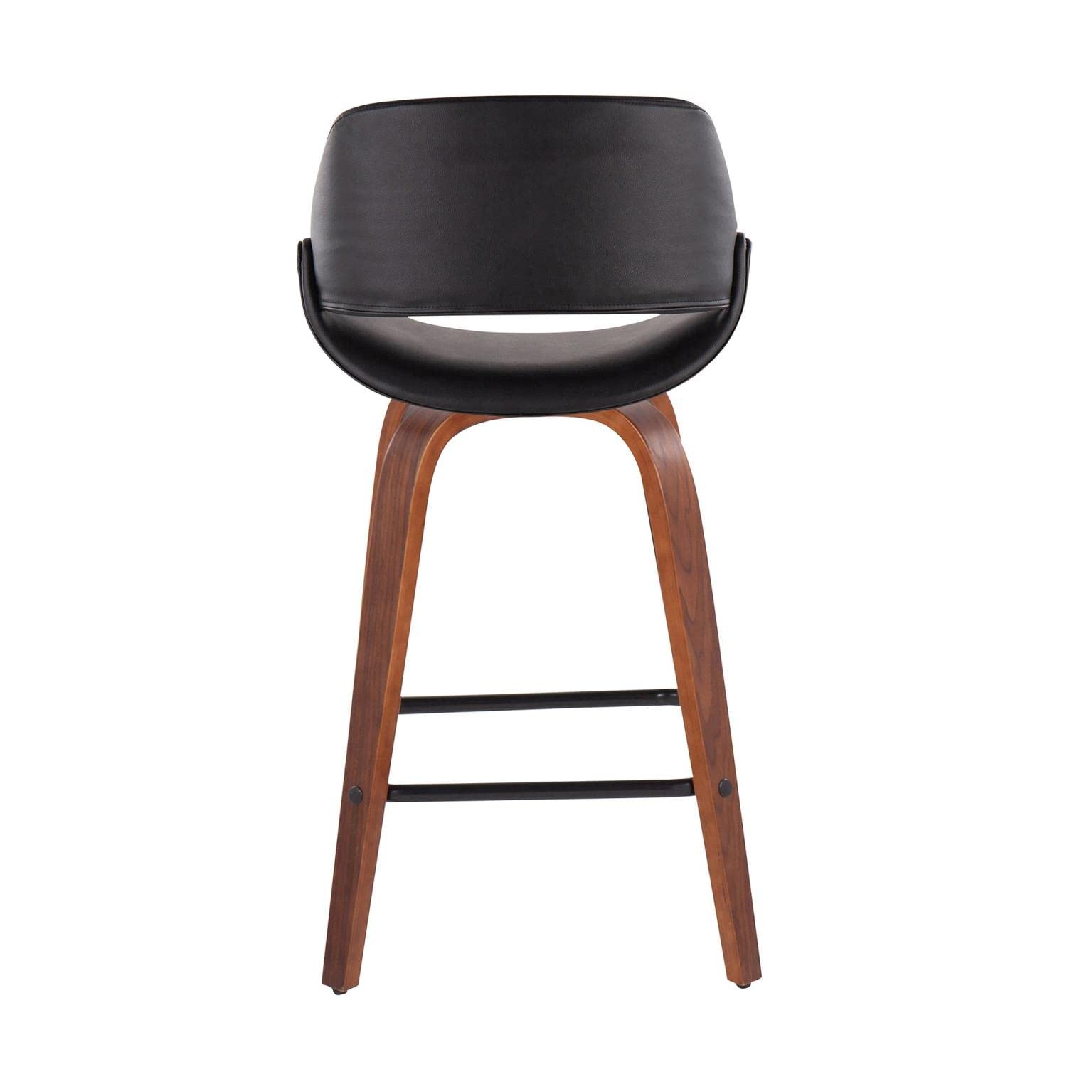 LumiSource Walnut Wood Counter Stools Set of 2 - 24