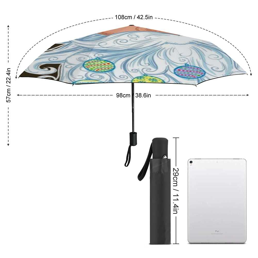 Windproof Travel Umbrella with Peacock Feather Design - Compact Folding Automatic Open Close Rain Umbrella for Men & Women - Perfect for Golf, Travel, and Everyday Use
