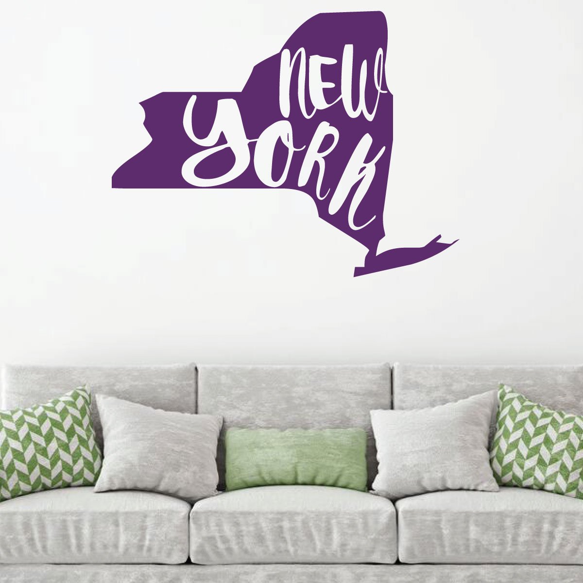 New York State Silhouette Wall Decal - Premium Vinyl Art Sticker for Home Decor, Living Room & Bedroom - Perfect for DIY Wall Art, Nursery Decor & Apartment Decoration