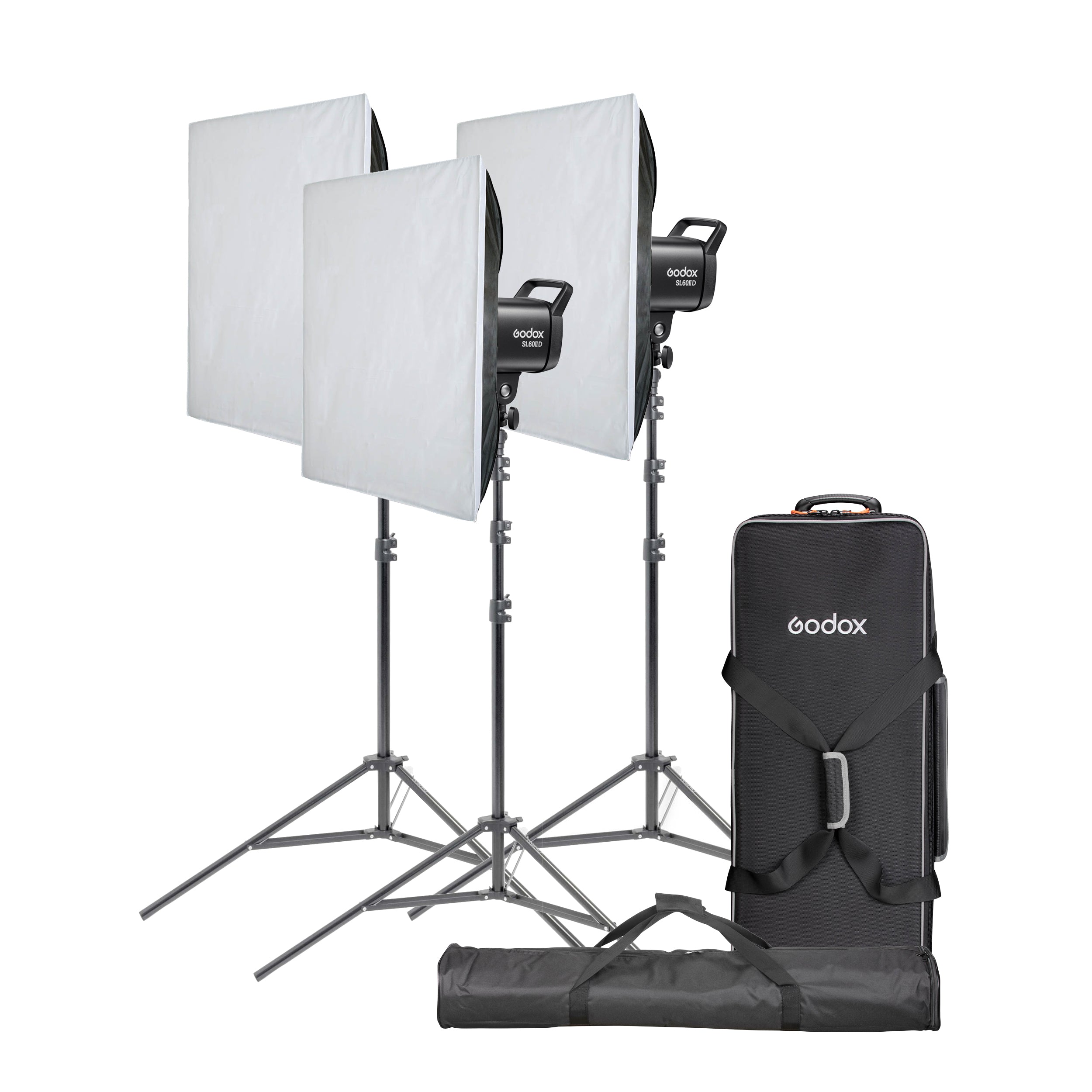 Godox SL60II D 3-Head Softbox LED Lighting Kit for Photography, Videography & YouTube Studio - Perfect for Portraits, Product Shots & Live Streaming